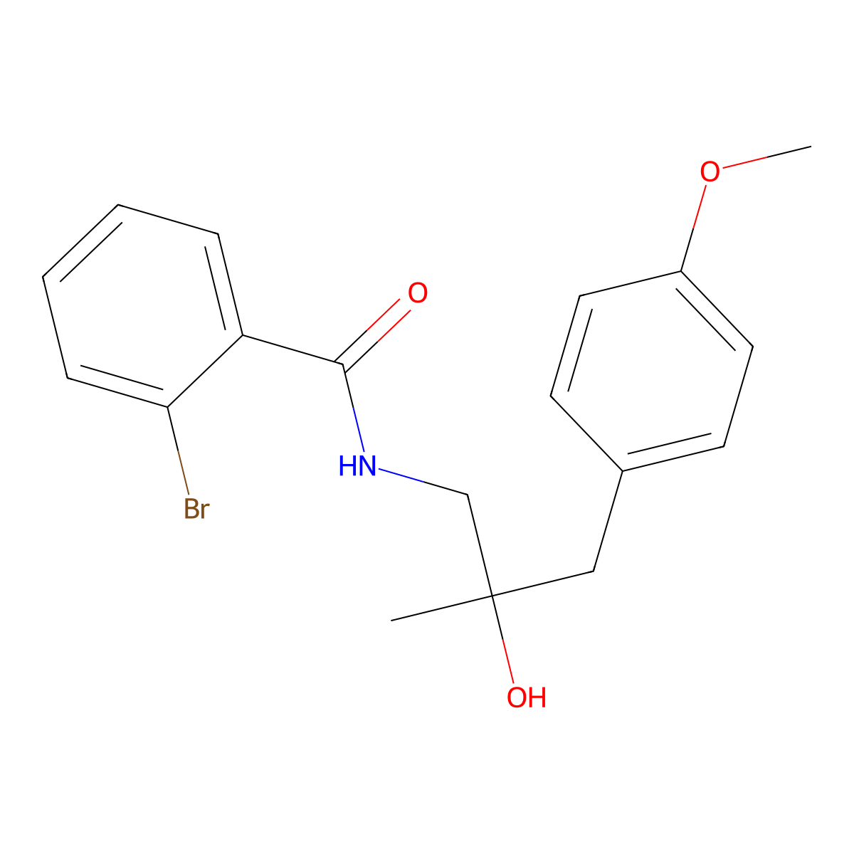 2-bromo-N-[2-hydroxy-3-(4-methoxyphenyl)-2-methylpropyl]benzamide molecular structure, CAS 1396853-40-9