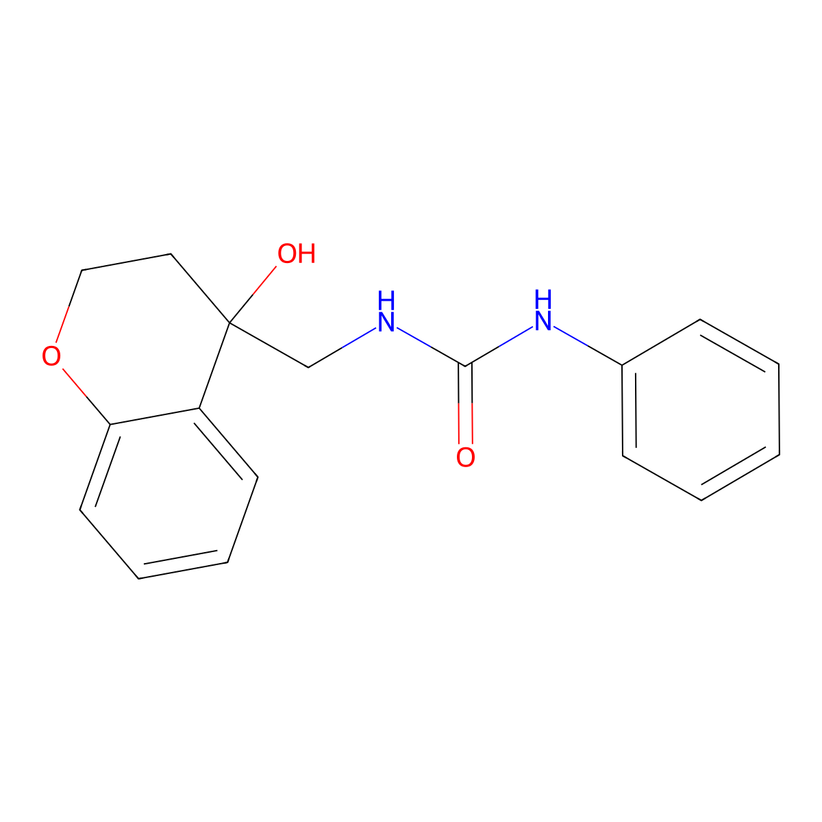 1-((4-Hydroxychroman-4-yl)methyl)-3-phenylurea molecular structure, CAS 1396853-79-4