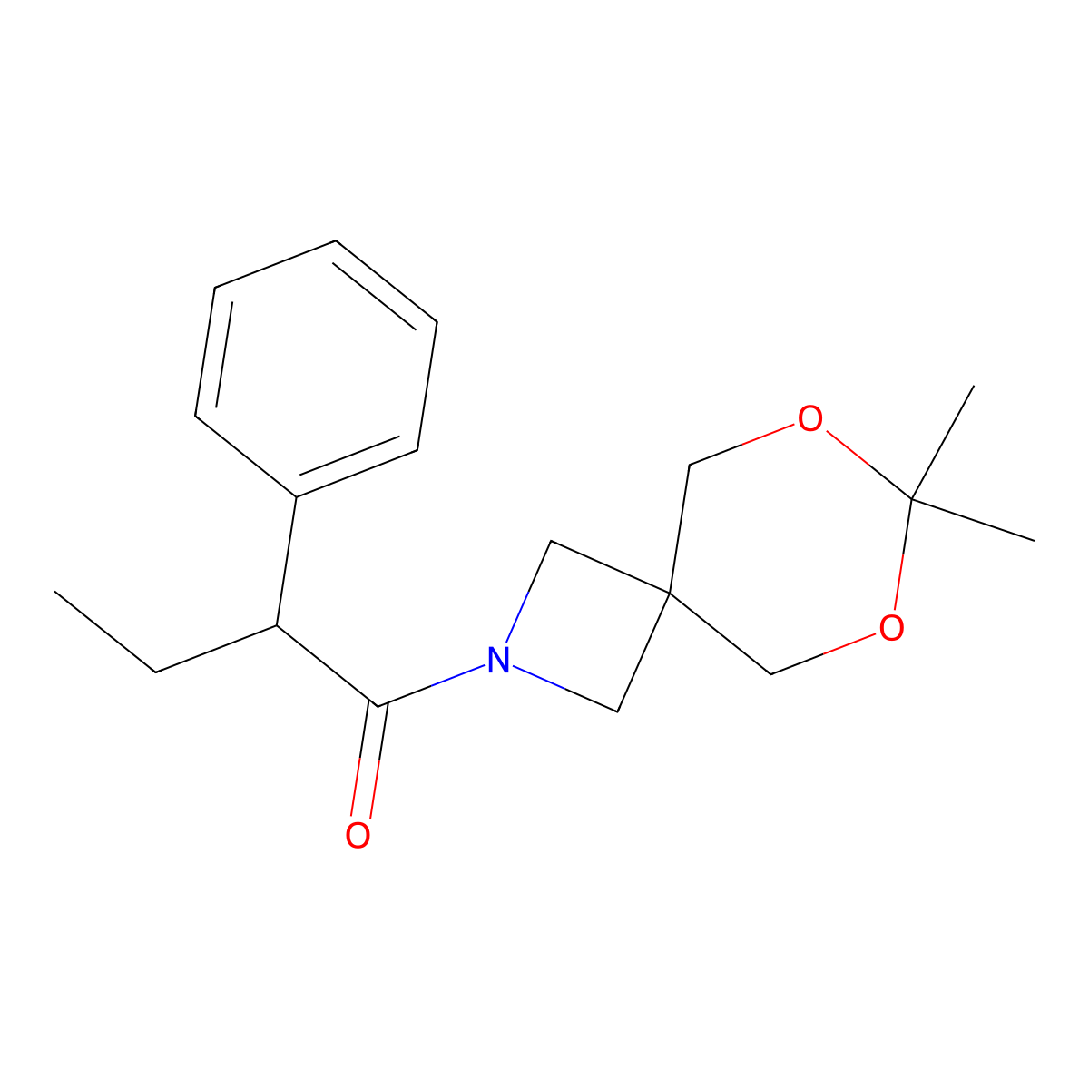 1-(7,7-Dimethyl-6,8-dioxa-2-azaspiro[3.5]nonan-2-yl)-2-phenylbutan-1-one molecular structure, CAS 1396854-77-5