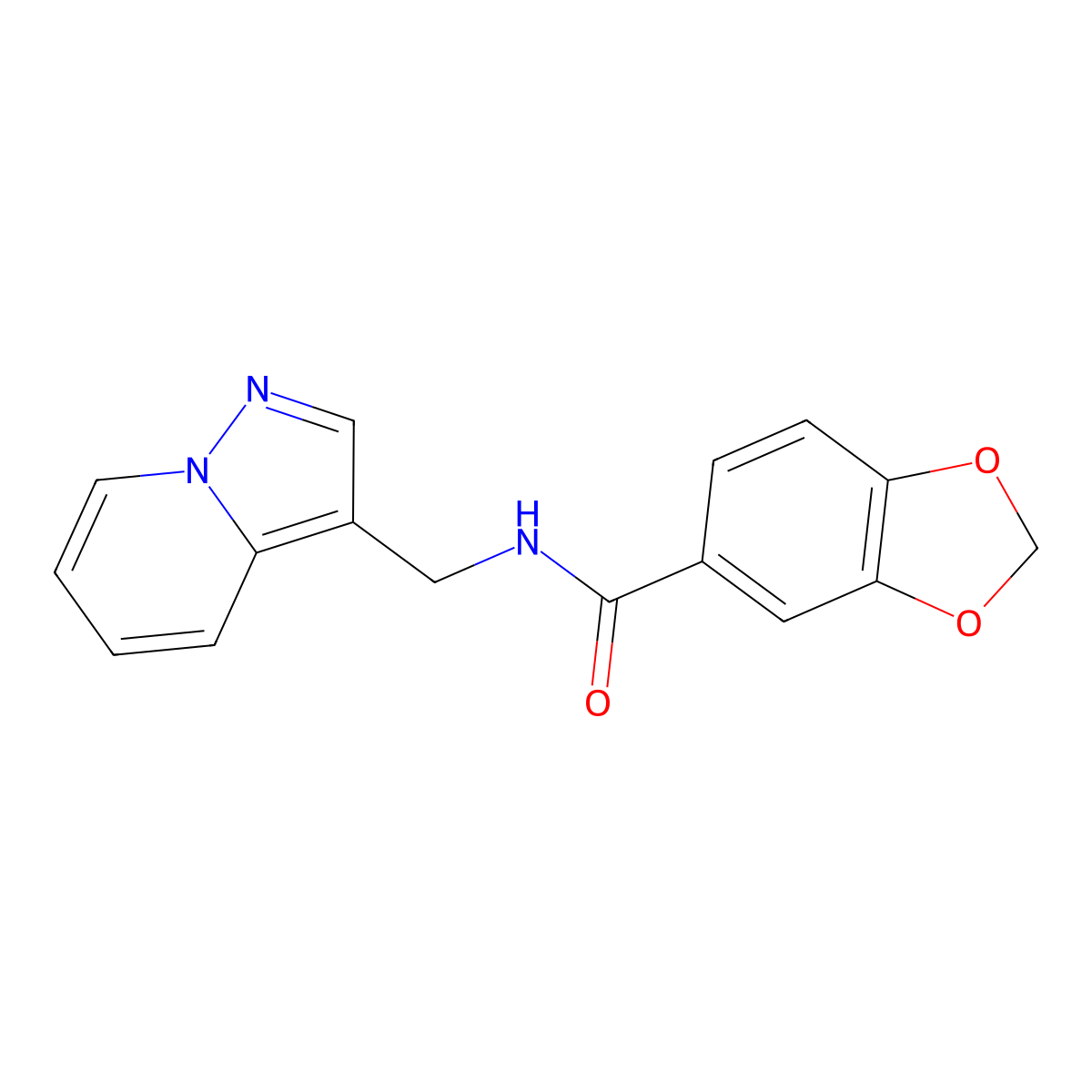 N-(pyrazolo[1,5-a]pyridin-3-ylmethyl)benzo[d][1,3]dioxole-5-carboxamide molecular structure, CAS 1396854-86-6