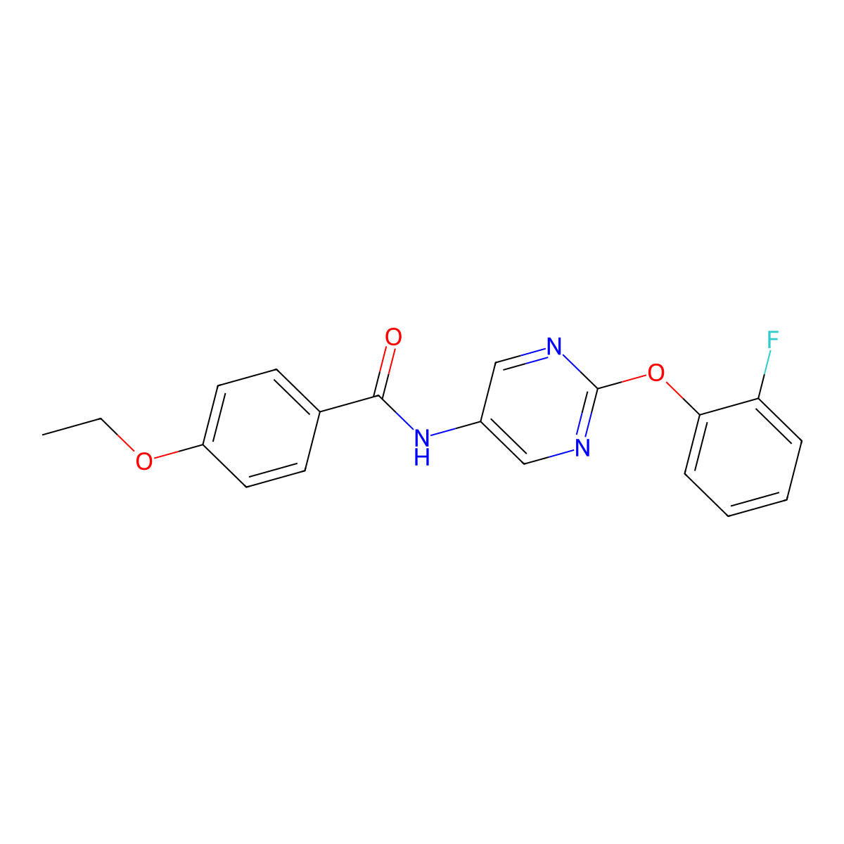 4-ethoxy-N-[2-(2-fluorophenoxy)pyrimidin-5-yl]benzamide molecular structure, CAS 1396854-88-8