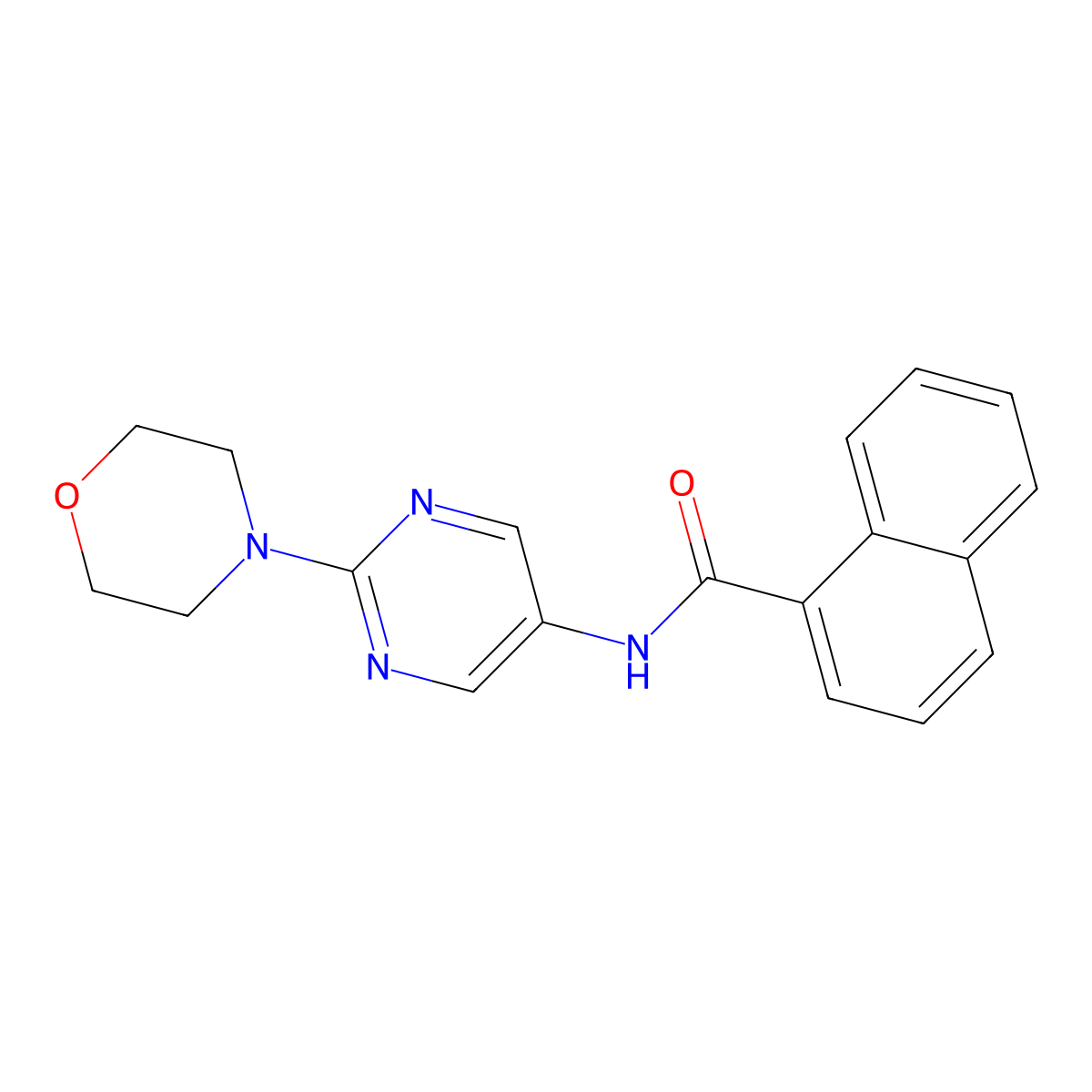 N-(2-morpholinopyrimidin-5-yl)-1-naphthamide molecular structure, CAS 1396855-35-8