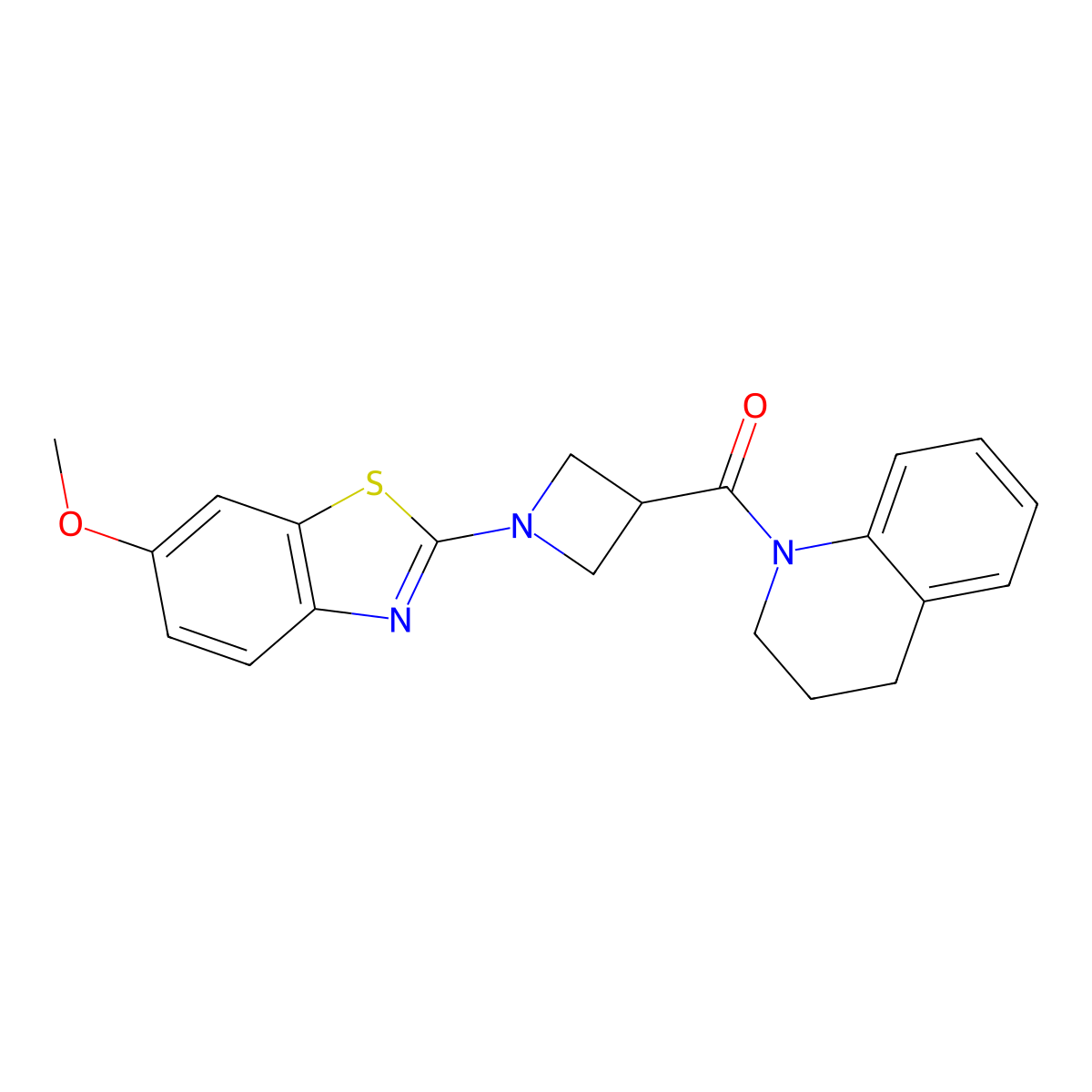 (3,4-dihydroquinolin-1(2H)-yl)(1-(6-methoxybenzo[d]thiazol-2-yl)azetidin-3-yl)methanone molecular structure, CAS 1396855-40-5