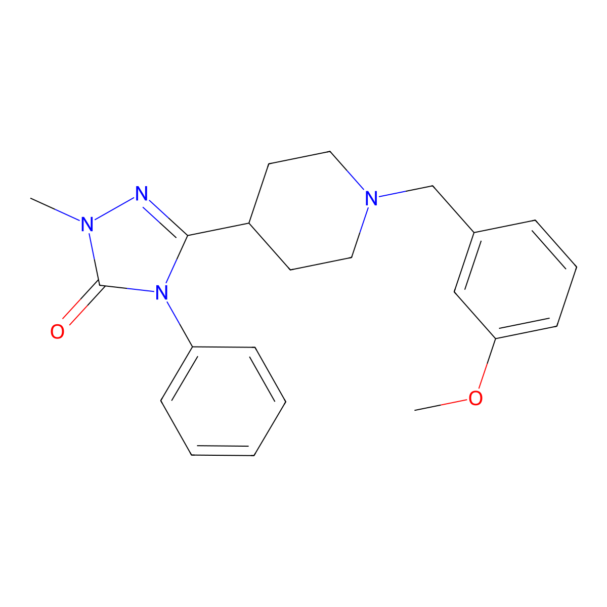3-{1-[(3-methoxyphenyl)methyl]piperidin-4-yl}-1-methyl-4-phenyl-4,5-dihydro-1H-1,2,4-triazol-5-one molecular structure, CAS 1396856-42-0