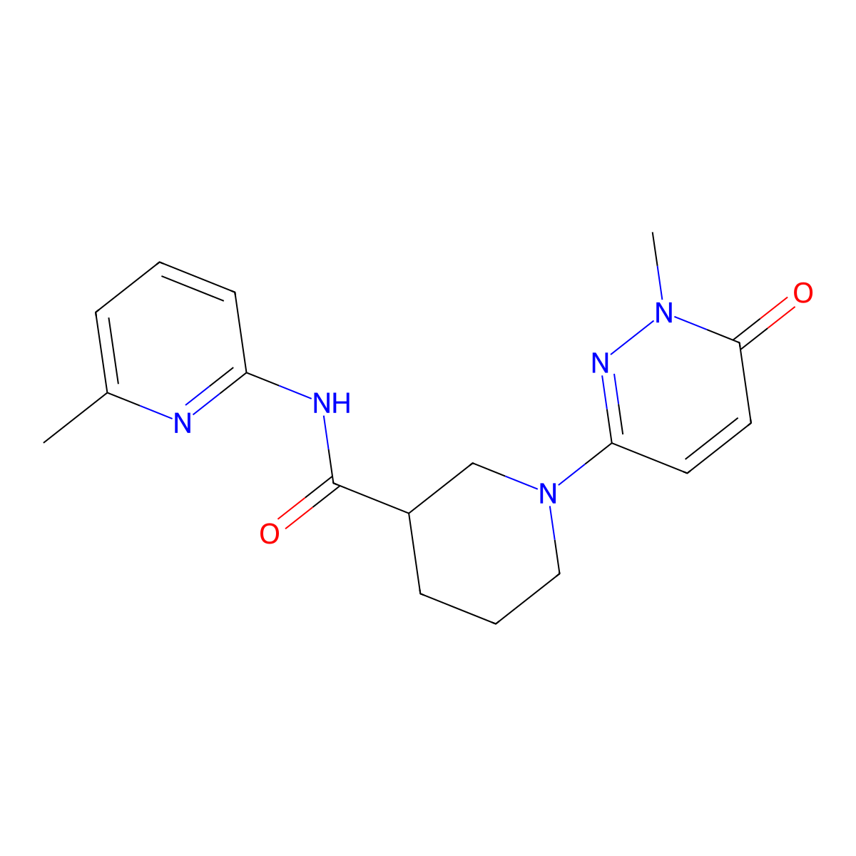 1-(1-methyl-6-oxo-1,6-dihydropyridazin-3-yl)-N-(6-methylpyridin-2-yl)piperidine-3-carboxamide molecular structure, CAS 1396856-85-1
