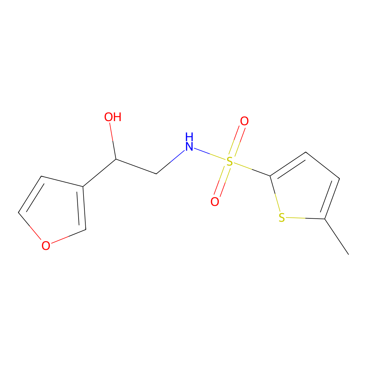 N-[2-(furan-3-yl)-2-hydroxyethyl]-5-methylthiophene-2-sulfonamide molecular structure, CAS 1396857-13-8