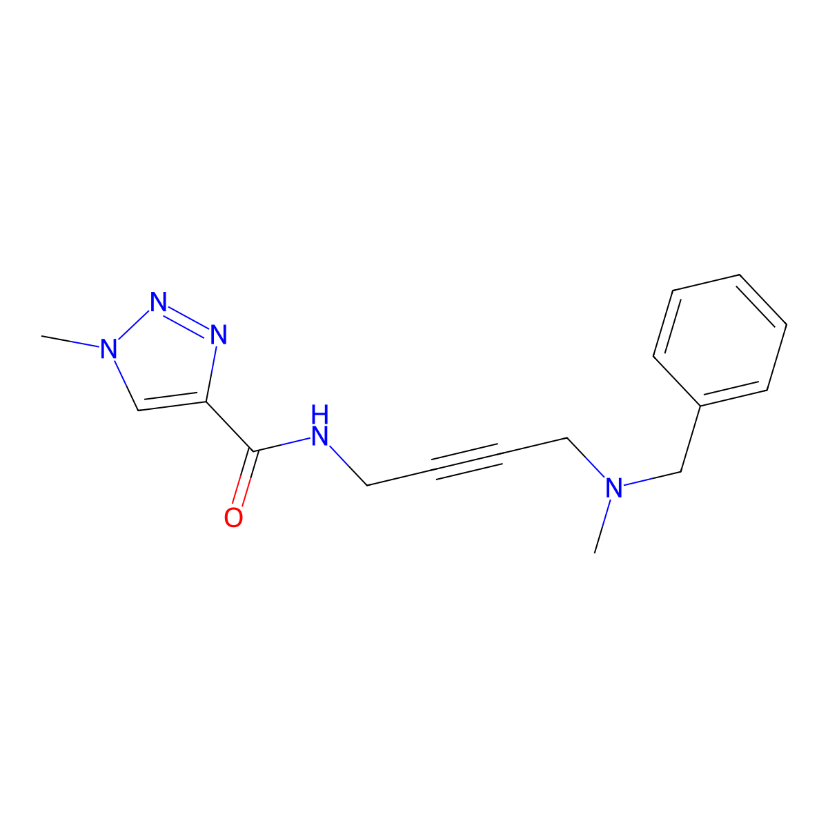 N-{4-[benzyl(methyl)amino]but-2-yn-1-yl}-1-methyl-1H-1,2,3-triazole-4-carboxamide molecular structure, CAS 1396857-29-6