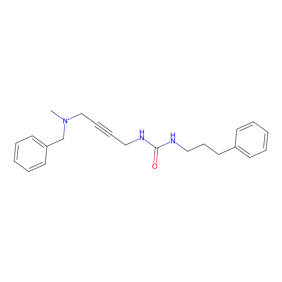 1-(4-(Benzyl(methyl)amino)but-2-yn-1-yl)-3-(3-phenylpropyl)urea molecular structure, CAS 1396857-32-1