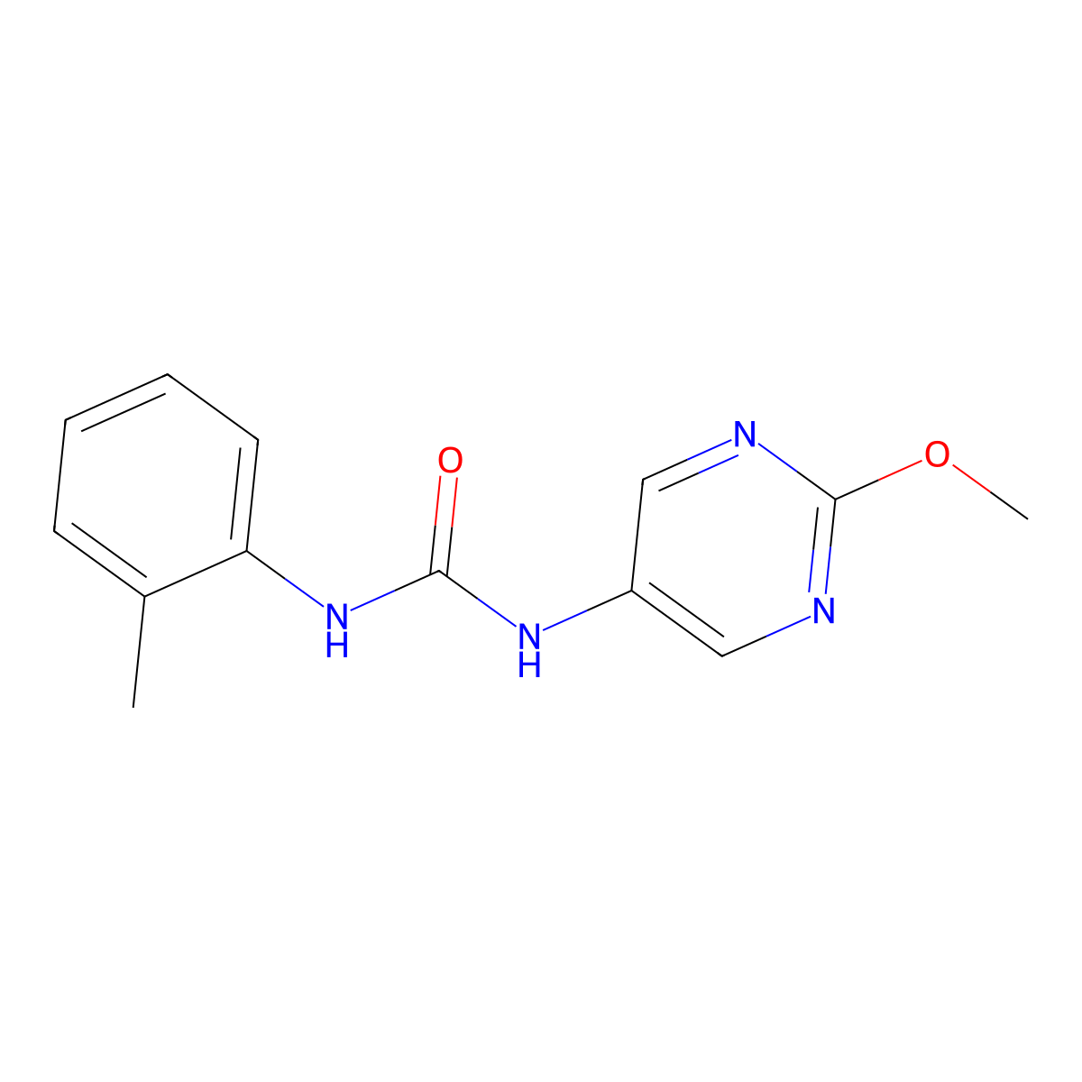 1-(2-Methoxypyrimidin-5-yl)-3-(o-tolyl)urea molecular structure, CAS 1396858-01-7