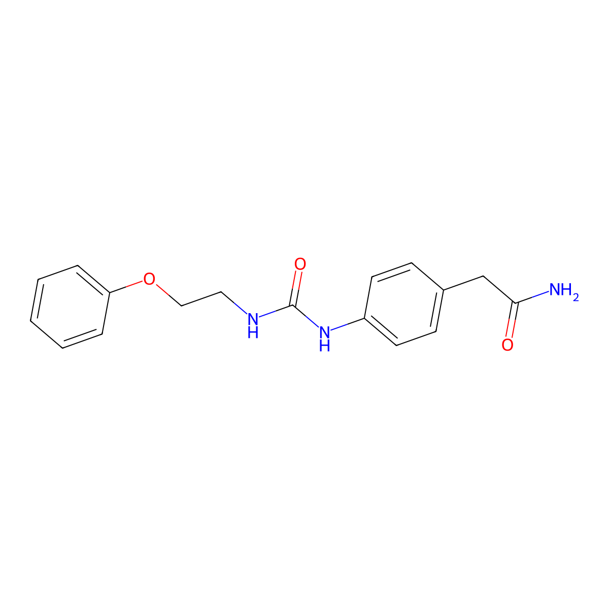 2-(4-(3-(2-Phenoxyethyl)ureido)phenyl)acetamide molecular structure, CAS 1396858-08-4