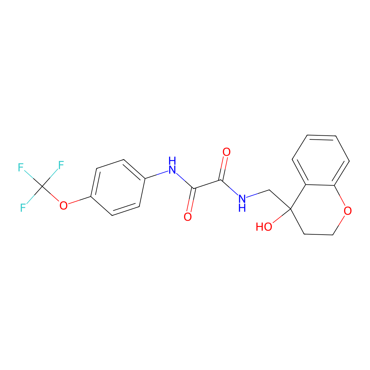N1-((4-hydroxychroman-4-yl)methyl)-N2-(4-(trifluoromethoxy)phenyl)oxalamide molecular structure, CAS 1396858-61-9