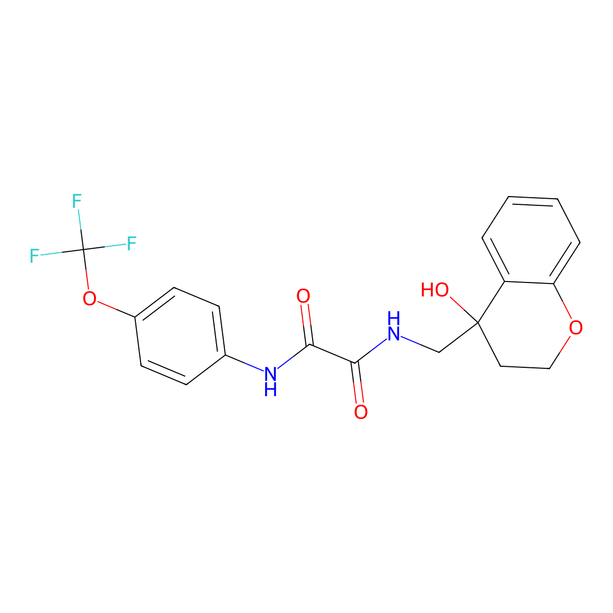 N1-((4-hydroxychroman-4-yl)methyl)-N2-(4-(trifluoromethoxy)phenyl)oxalamide molecular structure, CAS 1396858-61-9