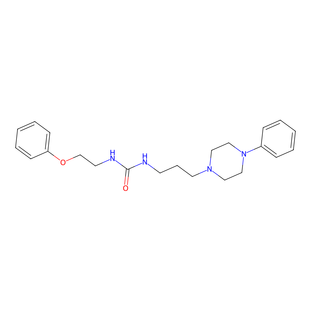1-(2-Phenoxyethyl)-3-[3-(4-phenylpiperazin-1-yl)propyl]urea molecular structure, CAS 1396858-67-5