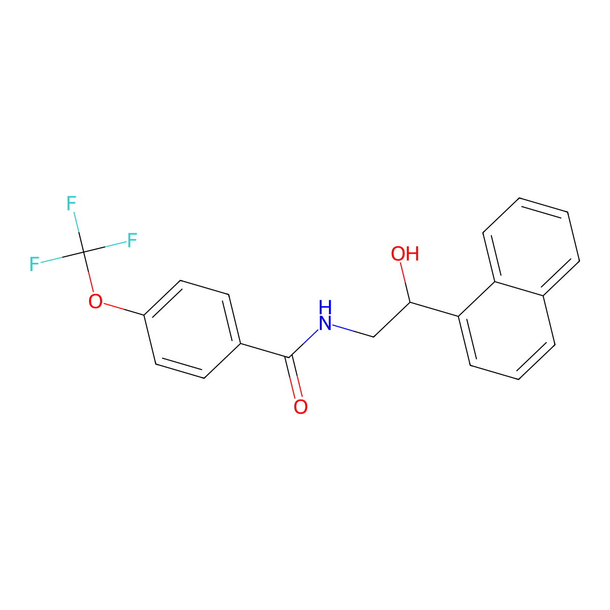 N-(2-hydroxy-2-(naphthalen-1-yl)ethyl)-4-(trifluoromethoxy)benzamide molecular structure, CAS 1396859-94-1