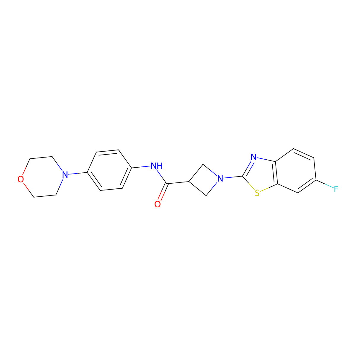 1-(6-fluorobenzo[d]thiazol-2-yl)-N-(4-morpholinophenyl)azetidine-3-carboxamide molecular structure, CAS 1396860-07-3