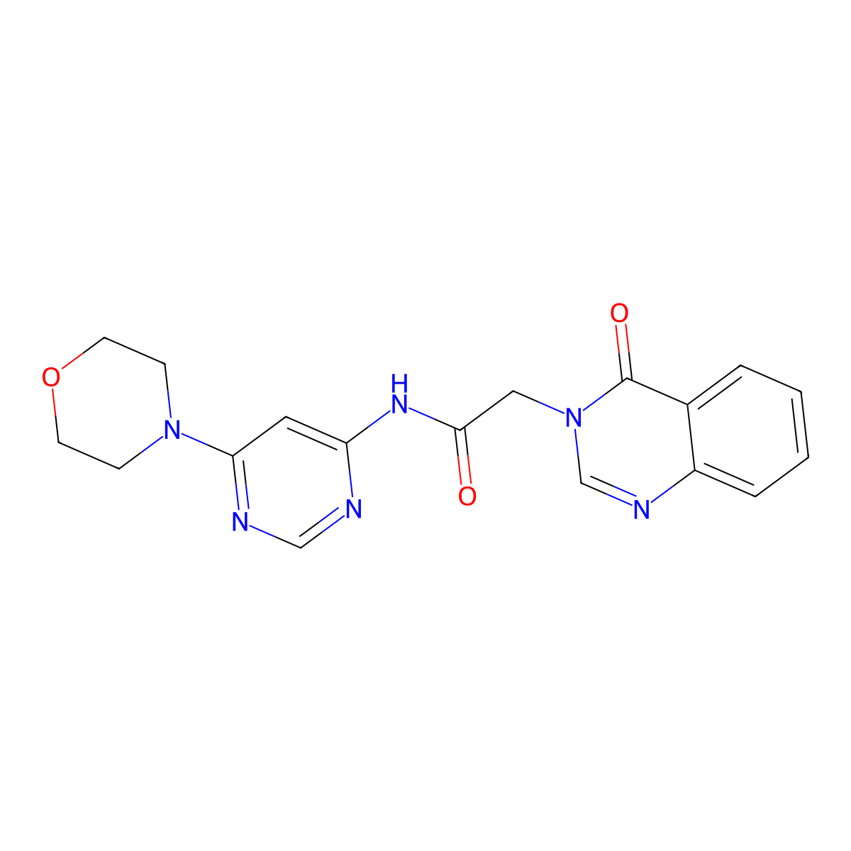 N-(6-morpholinopyrimidin-4-yl)-2-(4-oxoquinazolin-3(4H)-yl)acetamide molecular structure, CAS 1396860-11-9