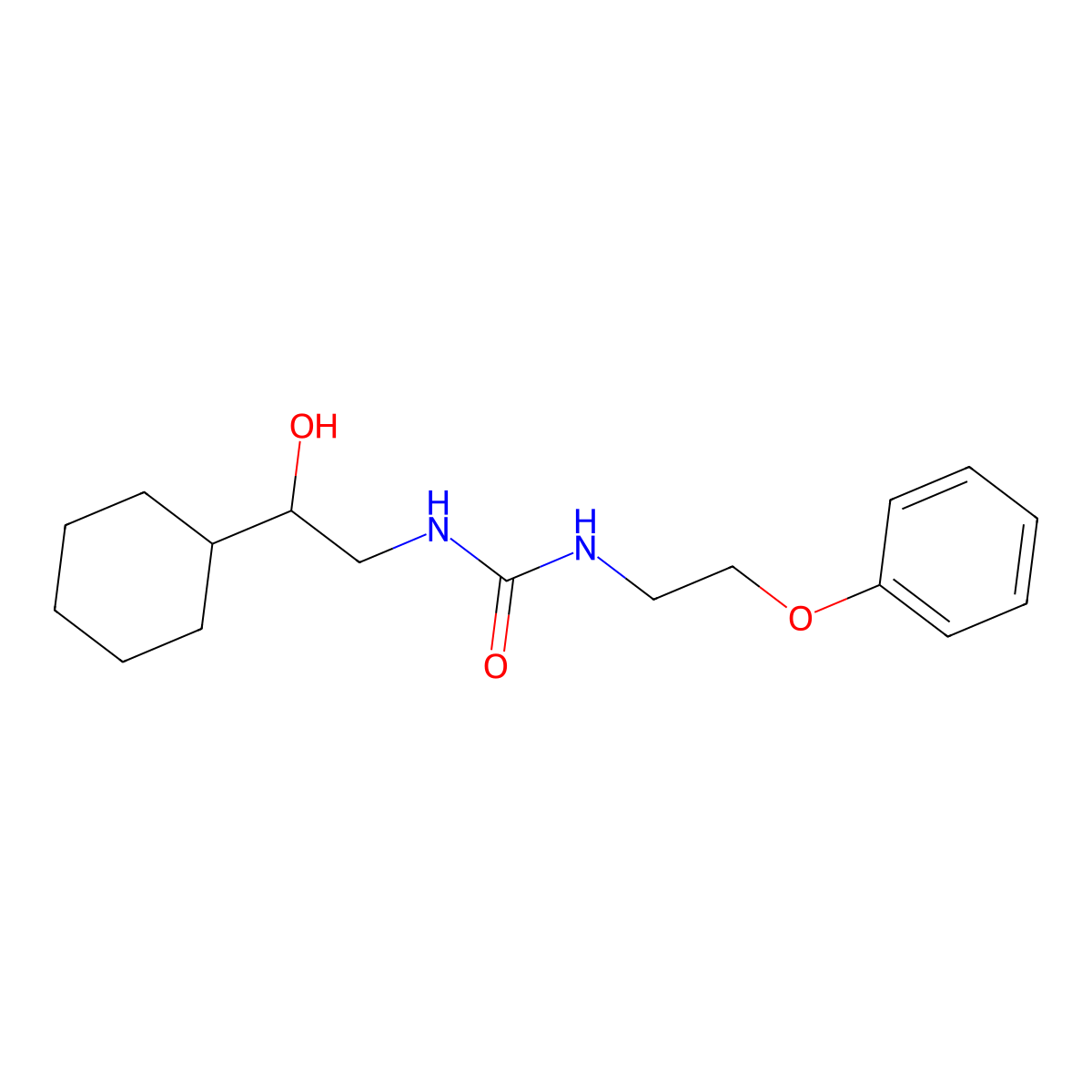1-(2-Cyclohexyl-2-hydroxyethyl)-3-(2-phenoxyethyl)urea molecular structure, CAS 1396860-22-2