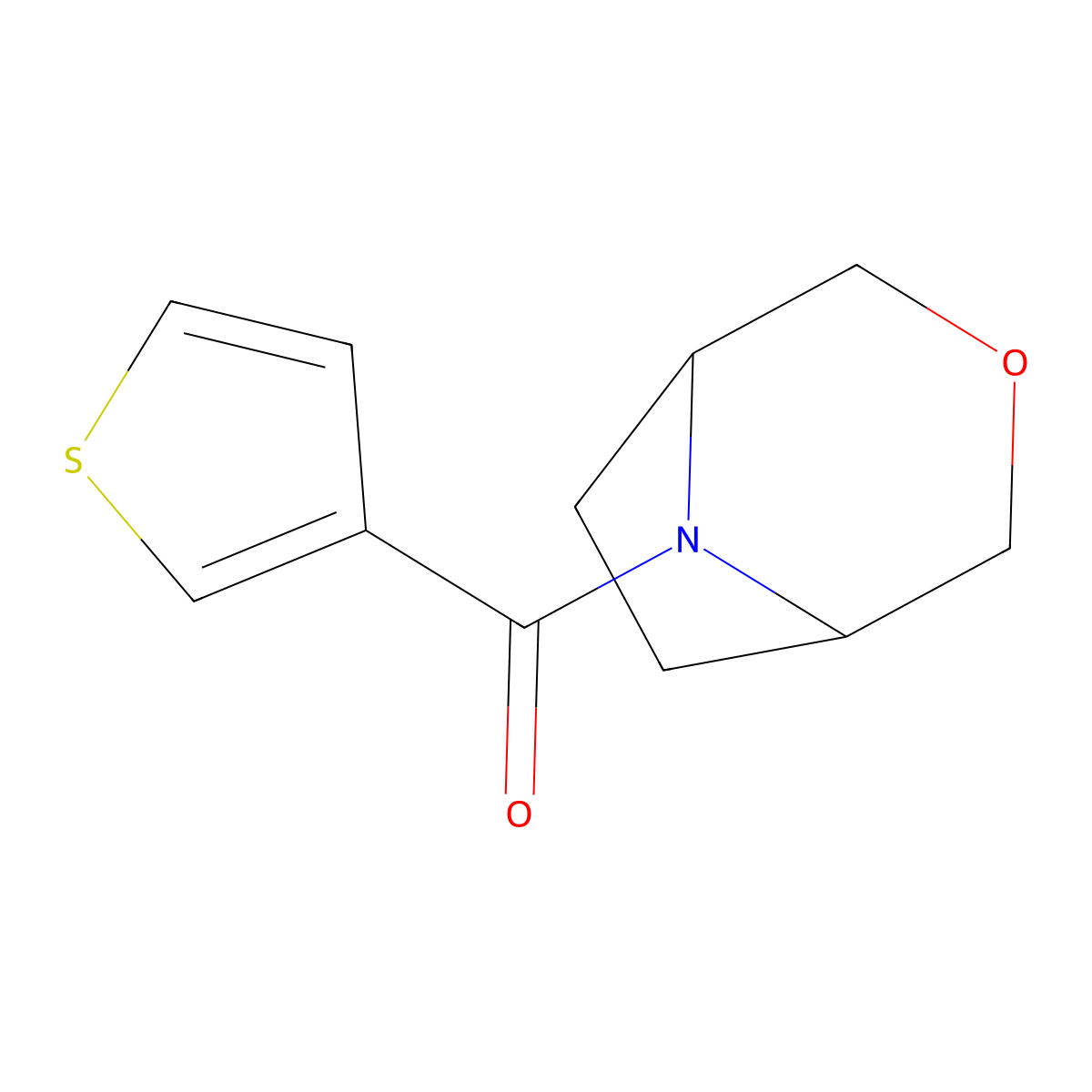 (1R,5S)-3-oxa-8-azabicyclo[3.2.1]octan-8-yl(thiophen-3-yl)methanone molecular structure, CAS 1396860-56-2