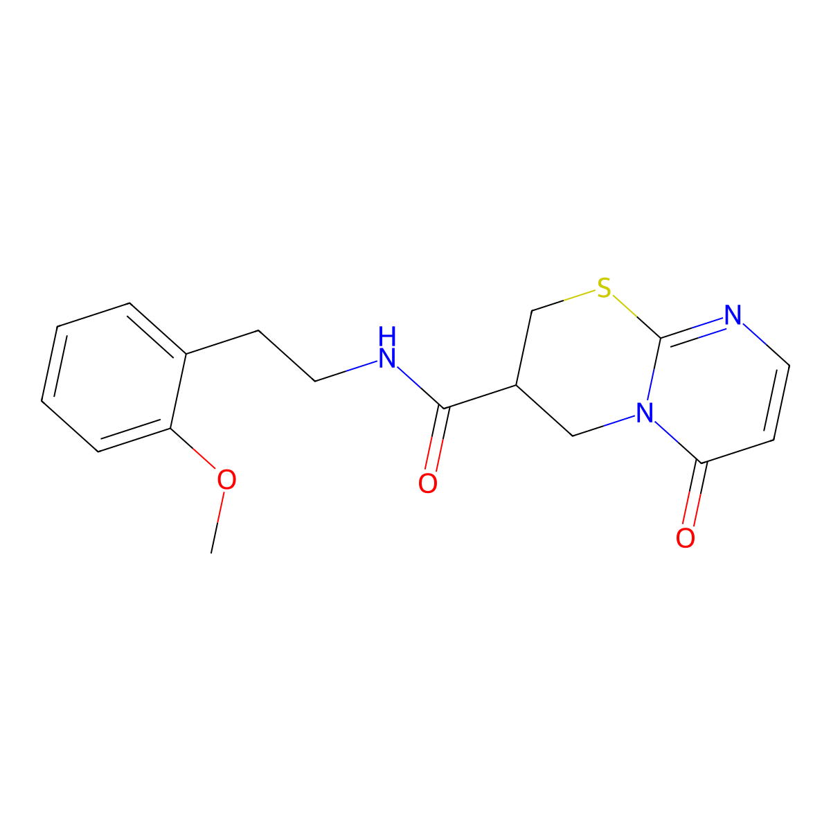 N-(2-methoxyphenethyl)-6-oxo-2,3,4,6-tetrahydropyrimido[2,1-b][1,3]thiazine-3-carboxamide molecular structure, CAS 1396861-14-5