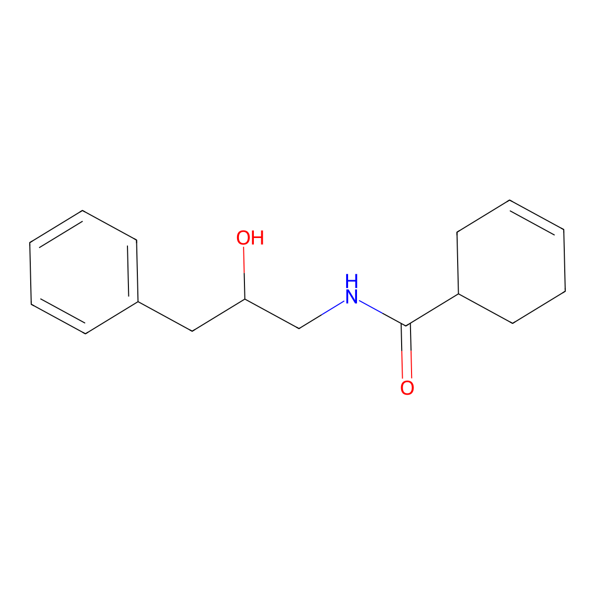 N-(2-hydroxy-3-phenylpropyl)cyclohex-3-enecarboxamide molecular structure, CAS 1396861-22-5