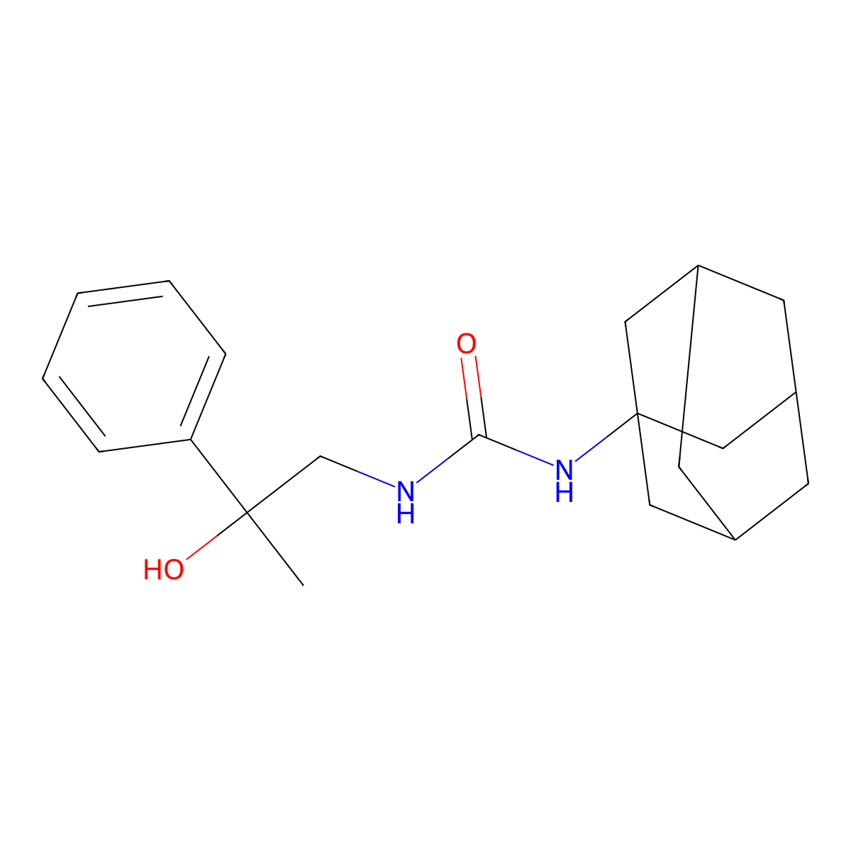 3-(Adamantan-1-yl)-1-(2-hydroxy-2-phenylpropyl)urea molecular structure, CAS 1396861-31-6