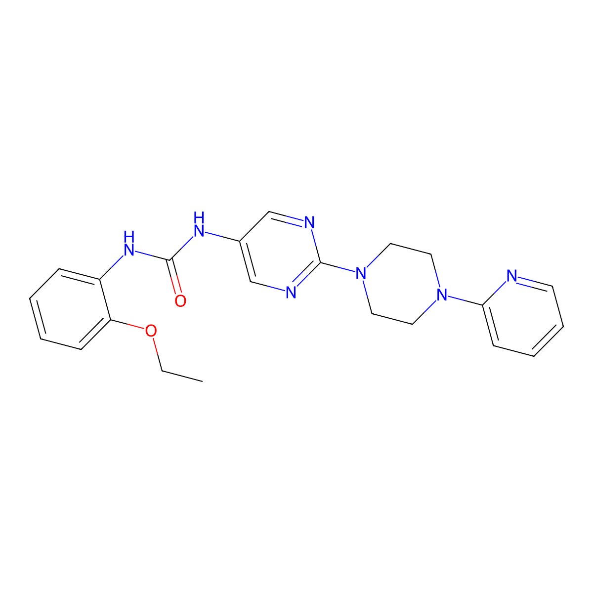 1-(2-Ethoxyphenyl)-3-(2-(4-(pyridin-2-yl)piperazin-1-yl)pyrimidin-5-yl)urea molecular structure, CAS 1396861-58-7