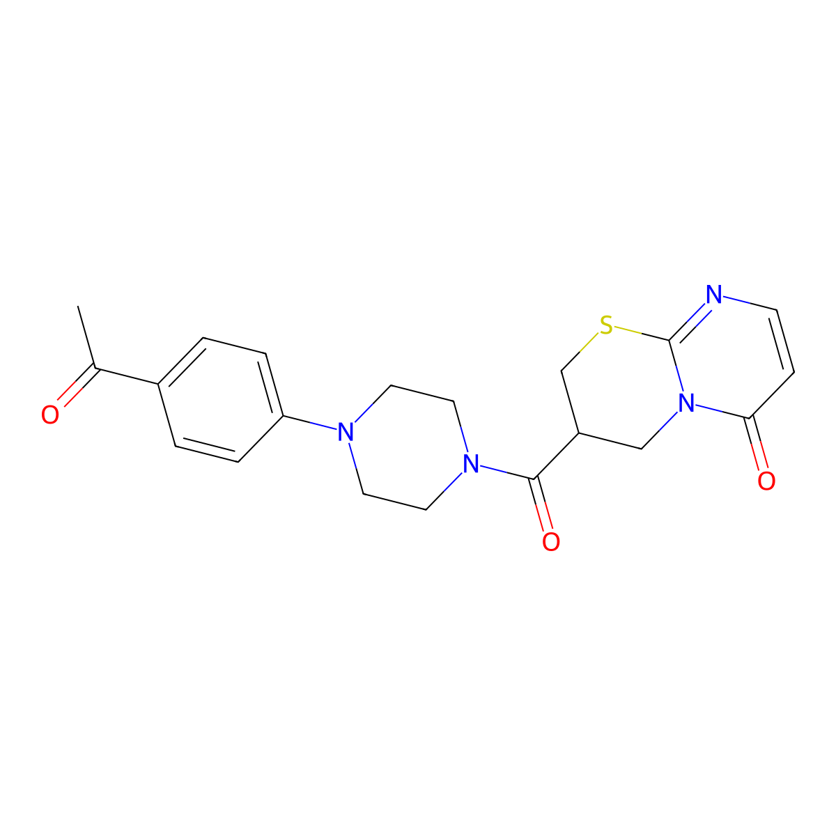 3-(4-(4-acetylphenyl)piperazine-1-carbonyl)-3,4-dihydropyrimido[2,1-b][1,3]thiazin-6(2H)-one molecular structure, CAS 1396862-24-0