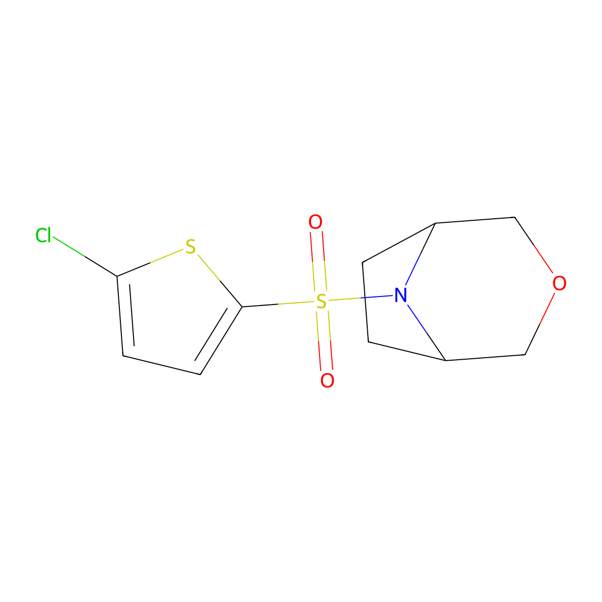 (1R,5S)-8-((5-chlorothiophen-2-yl)sulfonyl)-3-oxa-8-azabicyclo[3.2.1]octane molecular structure, CAS 1396862-67-1