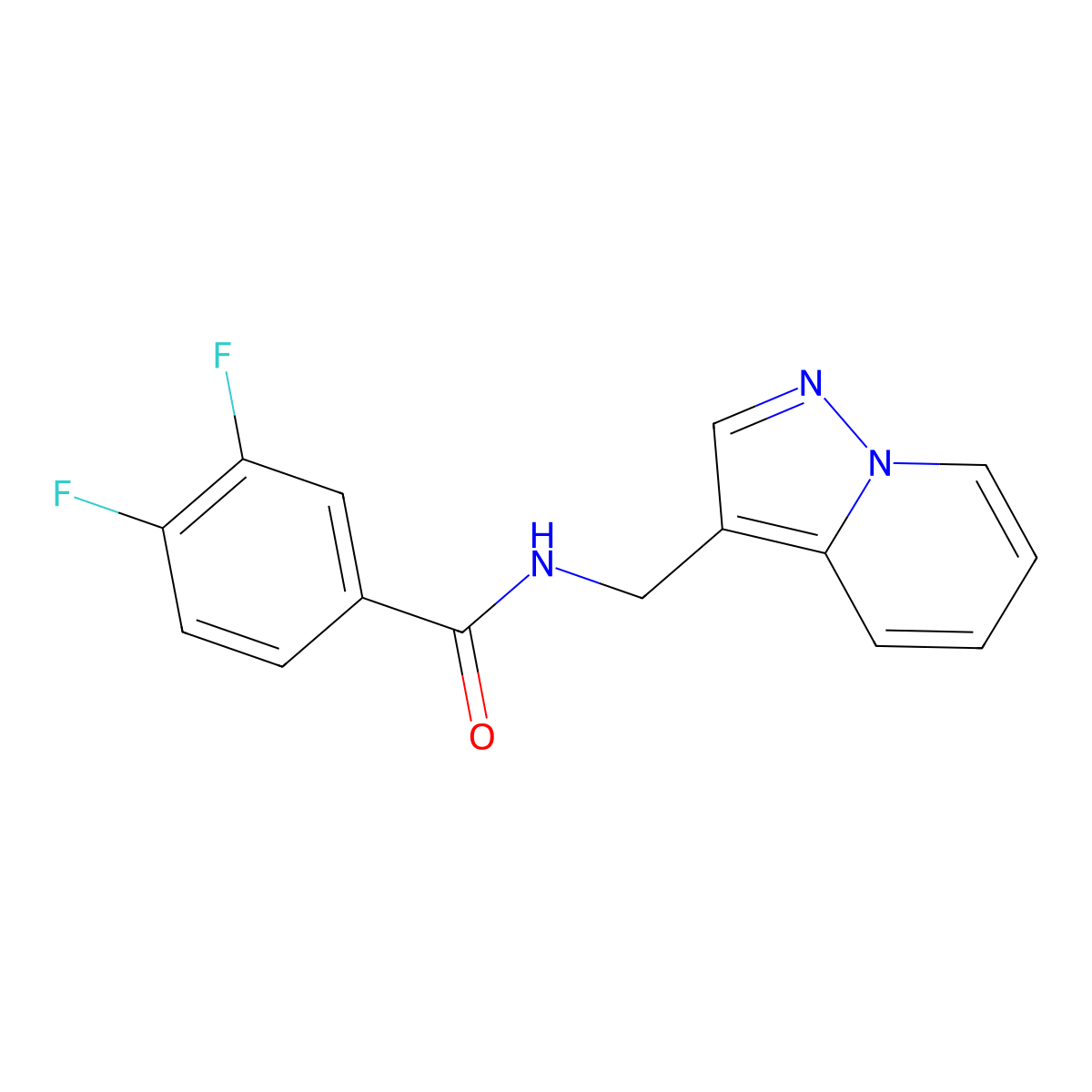 3,4-difluoro-N-(pyrazolo[1,5-a]pyridin-3-ylmethyl)benzamide molecular structure, CAS 1396862-74-0