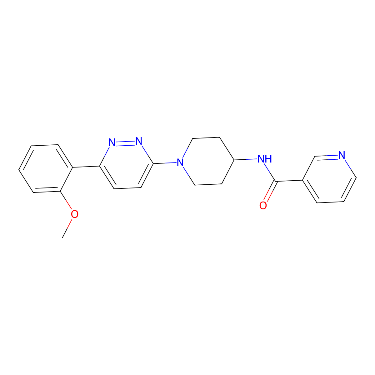 N-{1-[6-(2-methoxyphenyl)pyridazin-3-yl]piperidin-4-yl}nicotinamide molecular structure, CAS 1396862-77-3