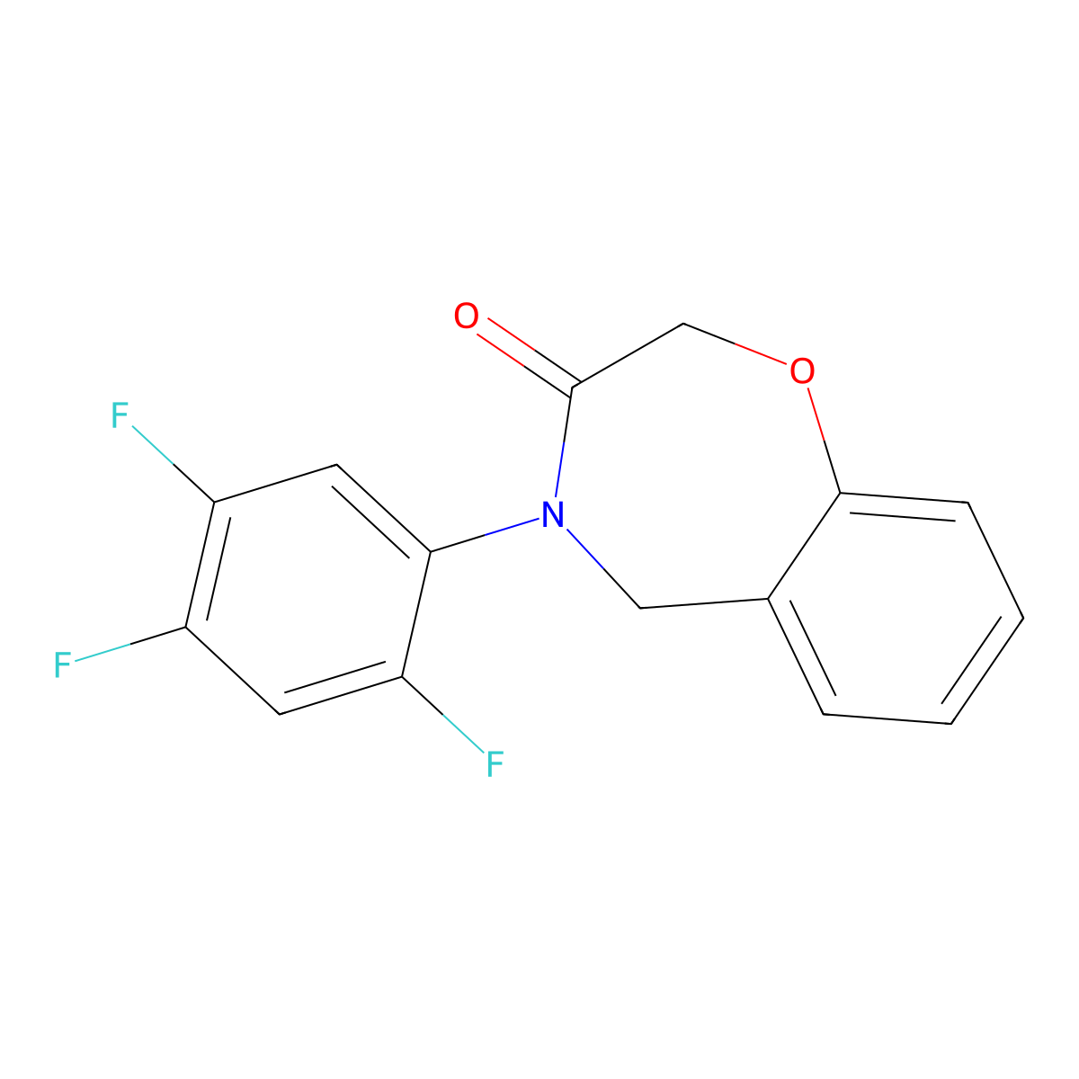 4-(2,4,5-trifluorophenyl)-4,5-dihydro-1,4-benzoxazepin-3(2H)-one molecular structure, CAS 1396862-79-5