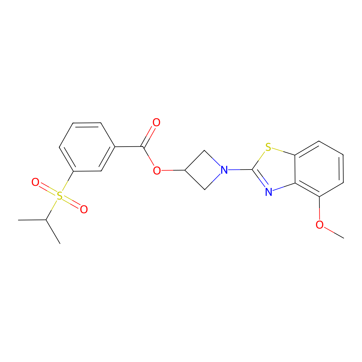 1-(4-Methoxybenzo[d]thiazol-2-yl)azetidin-3-yl 3-(isopropylsulfonyl)benzoate molecular structure, CAS 1396862-98-8