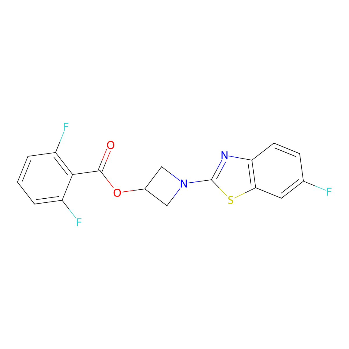 1-(6-Fluorobenzo[d]thiazol-2-yl)azetidin-3-yl 2,6-difluorobenzoate molecular structure, CAS 1396863-05-0