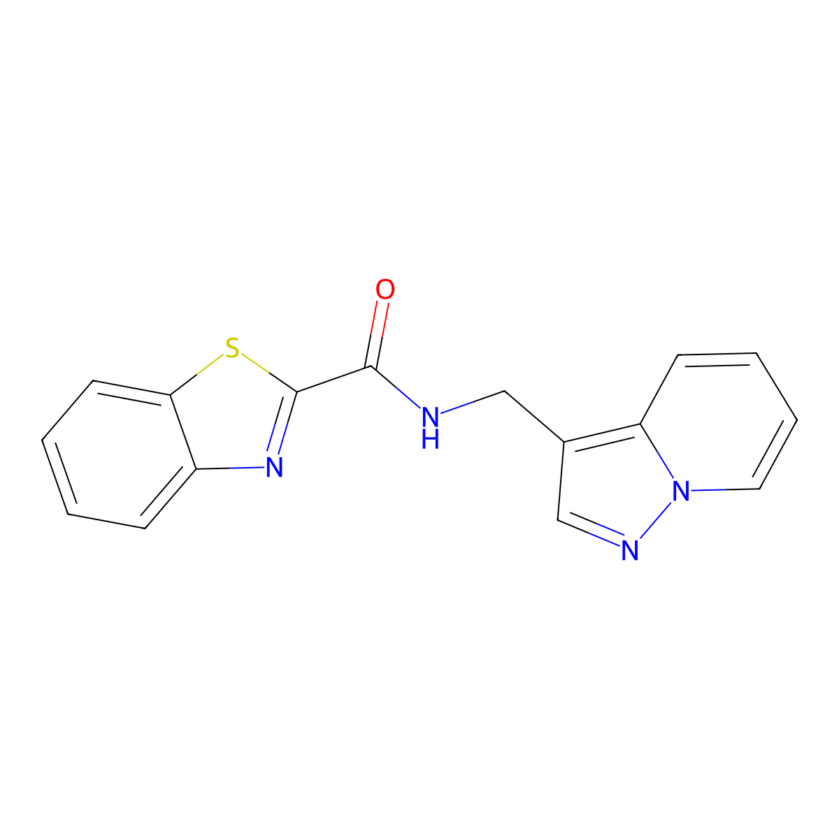 N-(pyrazolo[1,5-a]pyridin-3-ylmethyl)benzo[d]thiazole-2-carboxamide molecular structure, CAS 1396863-11-8