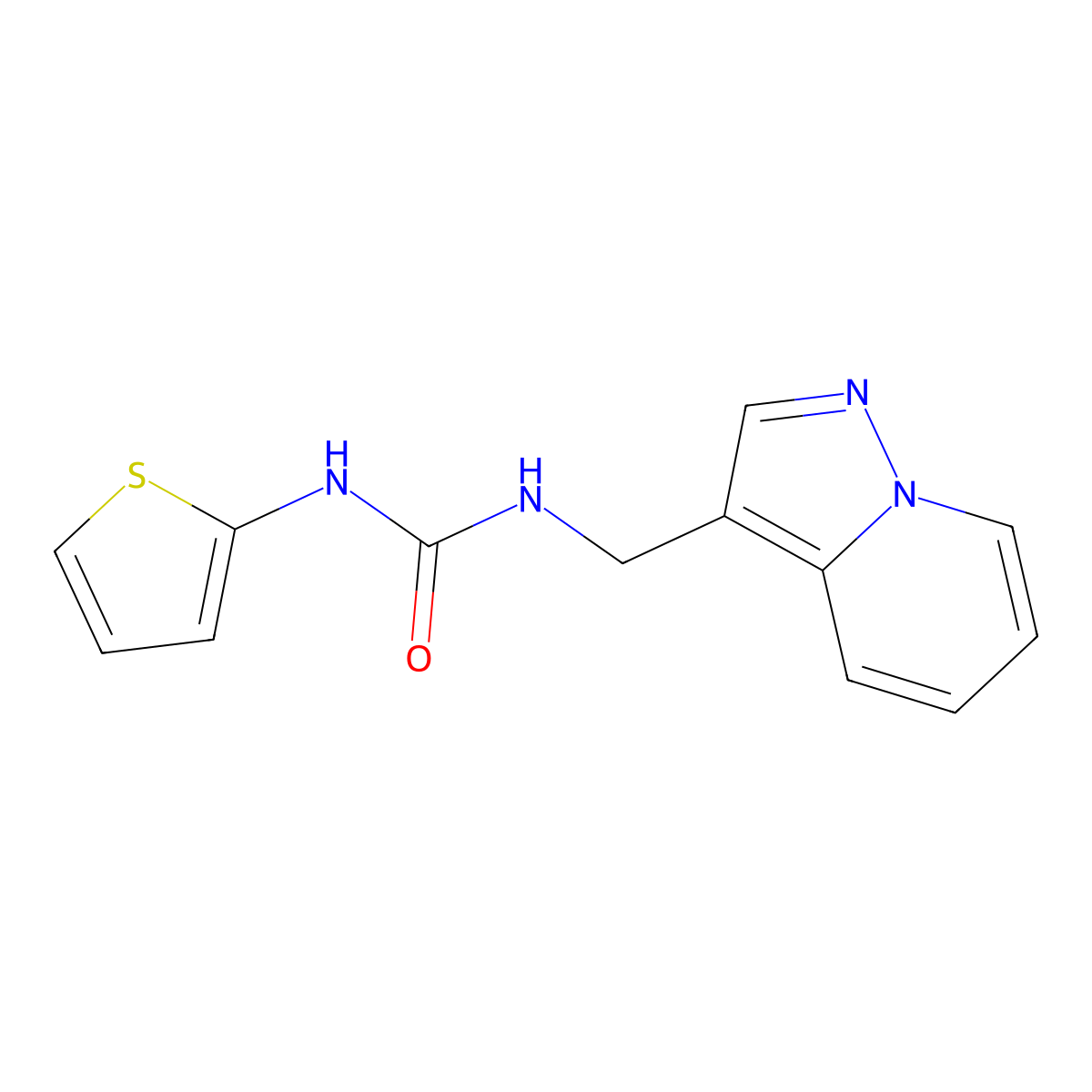 1-(Pyrazolo[1,5-a]pyridin-3-ylmethyl)-3-(thiophen-2-yl)urea molecular structure, CAS 1396863-31-2