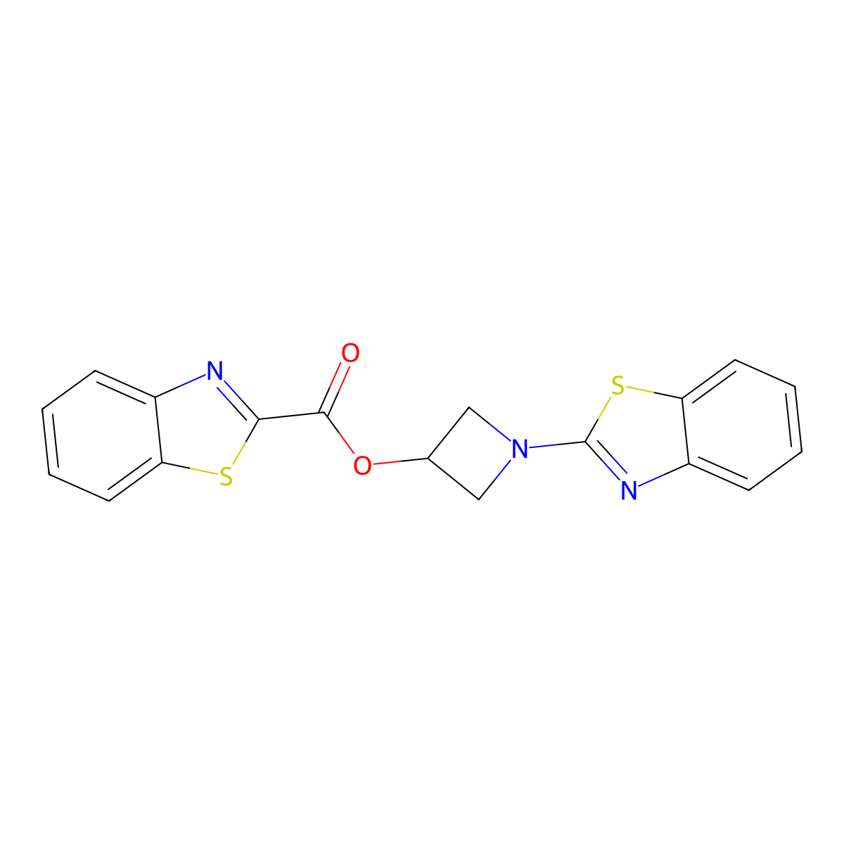 1-(Benzo[d]thiazol-2-yl)azetidin-3-yl benzo[d]thiazole-2-carboxylate molecular structure, CAS 1396863-56-1