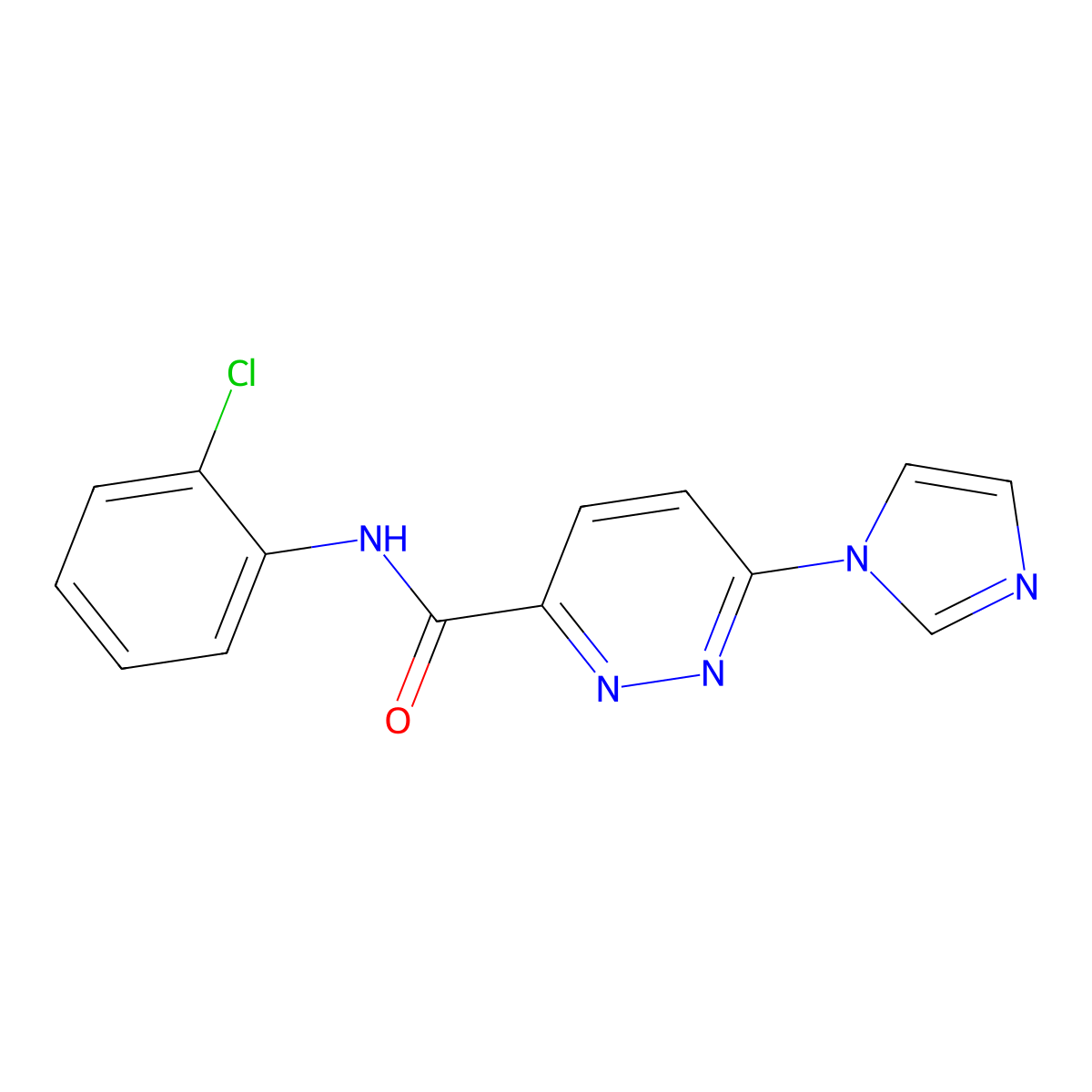 N-(2-chlorophenyl)-6-(1H-imidazol-1-yl)pyridazine-3-carboxamide molecular structure, CAS 1396863-72-1