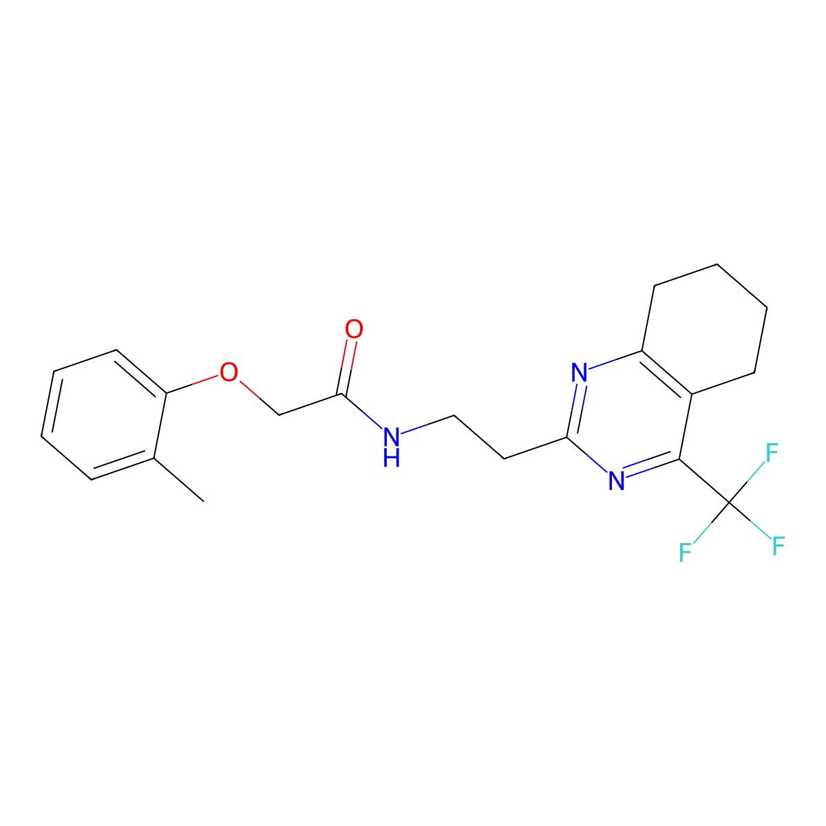 2-(o-tolyloxy)-N-(2-(4-(trifluoromethyl)-5,6,7,8-tetrahydroquinazolin-2-yl)ethyl)acetamide molecular structure, CAS 1396863-76-5