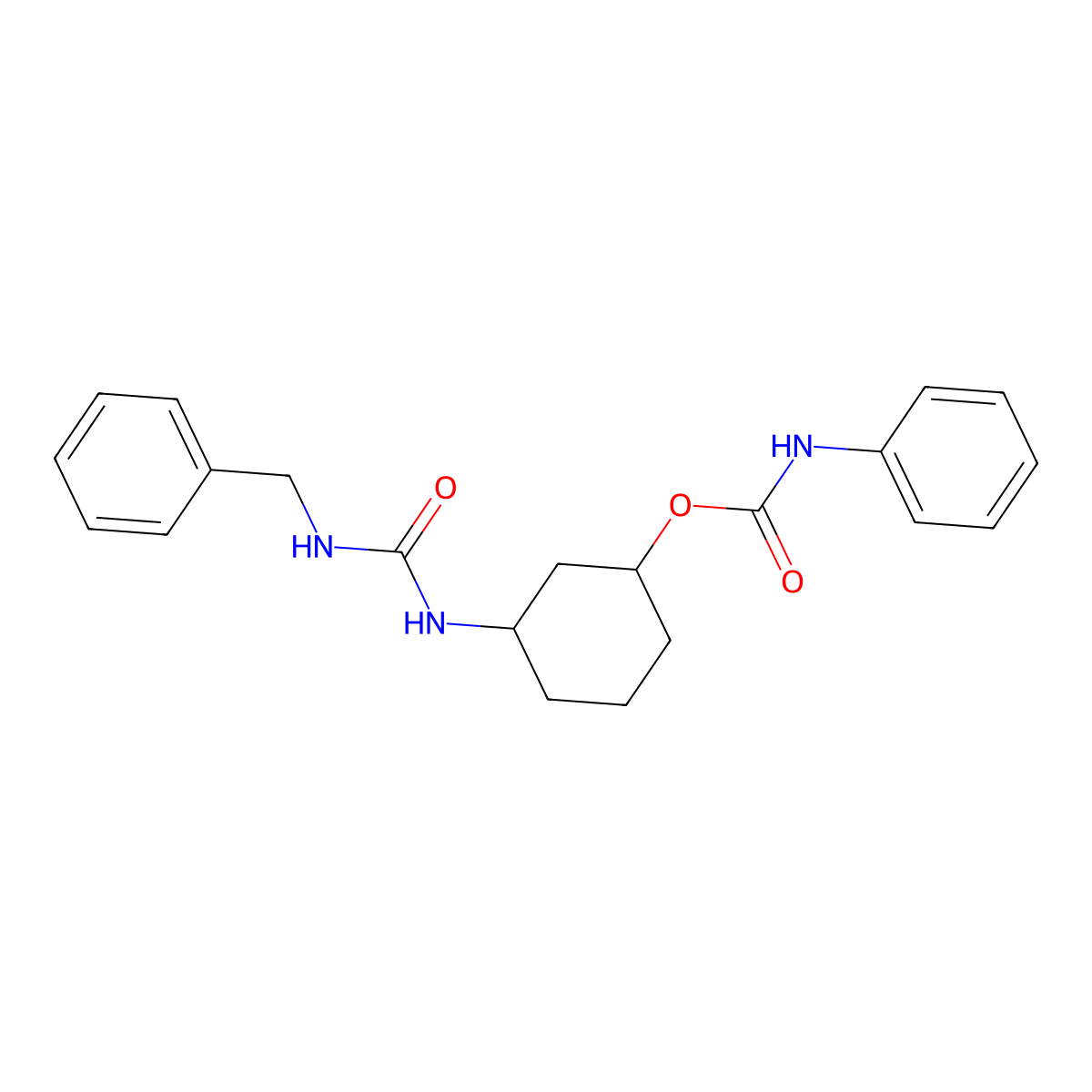 3-(3-Benzylureido)cyclohexyl phenylcarbamate molecular structure, CAS 1396863-98-1
