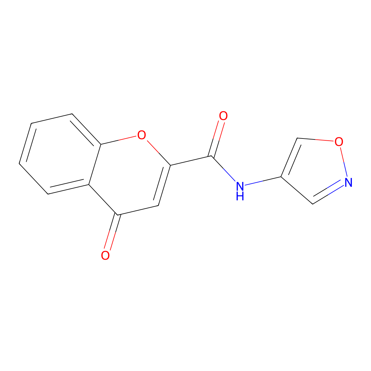 N-(isoxazol-4-yl)-4-oxo-4H-chromene-2-carboxamide molecular structure, CAS 1396864-26-8