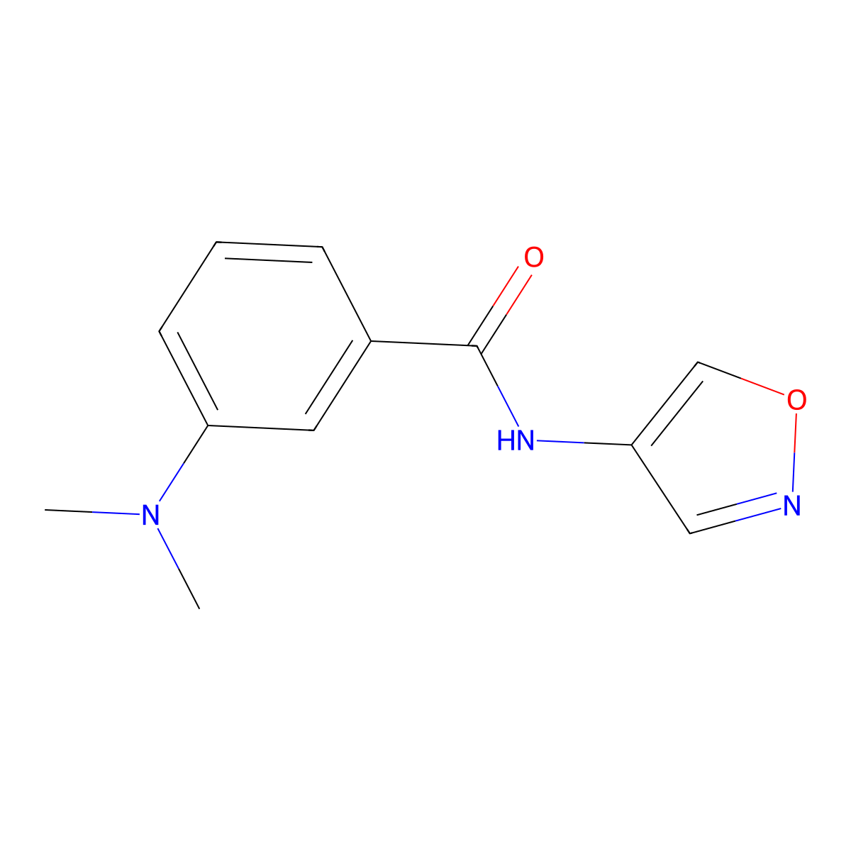 3-(dimethylamino)-N-(1,2-oxazol-4-yl)benzamide molecular structure, CAS 1396864-28-0