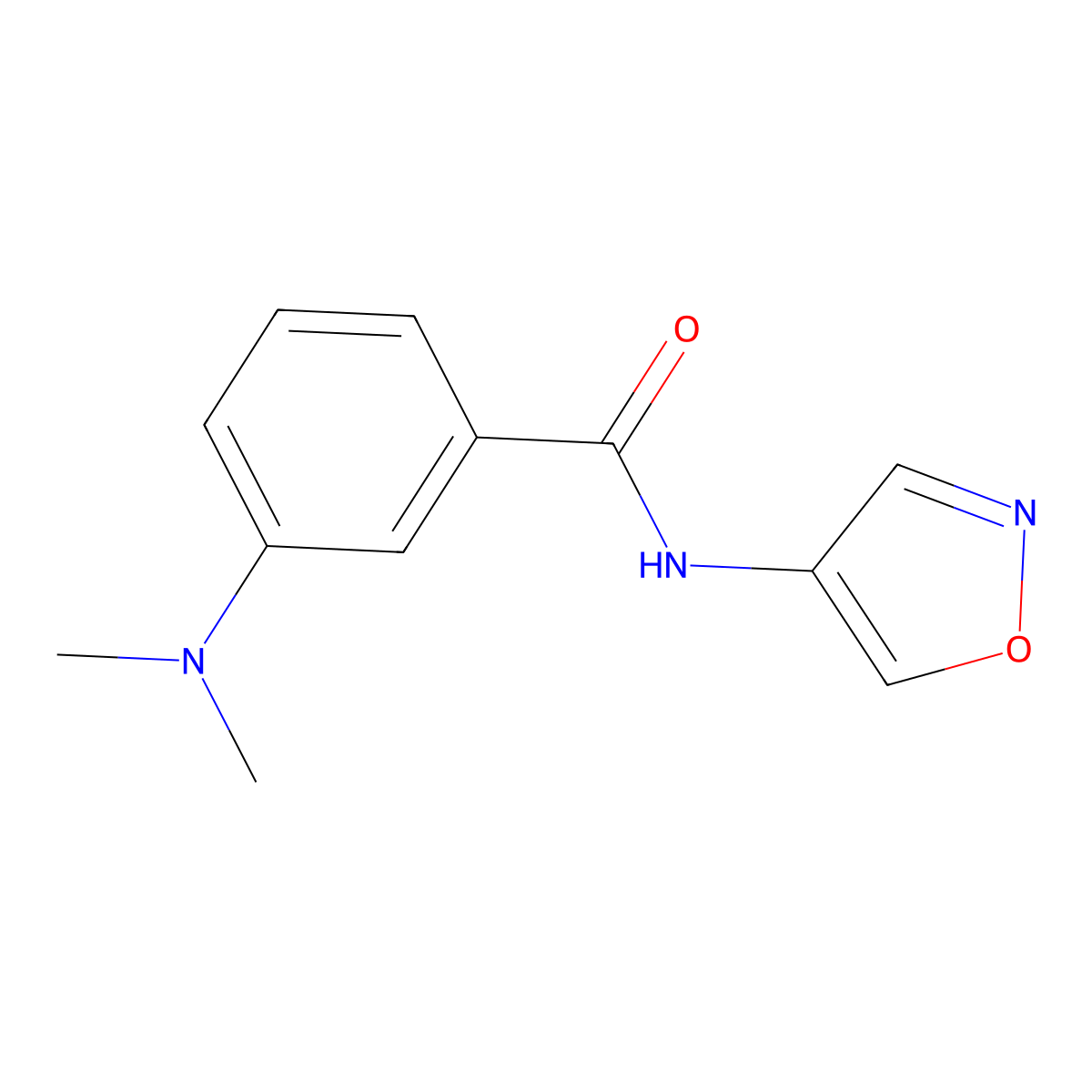 3-(dimethylamino)-N-(1,2-oxazol-4-yl)benzamide molecular structure, CAS 1396864-28-0