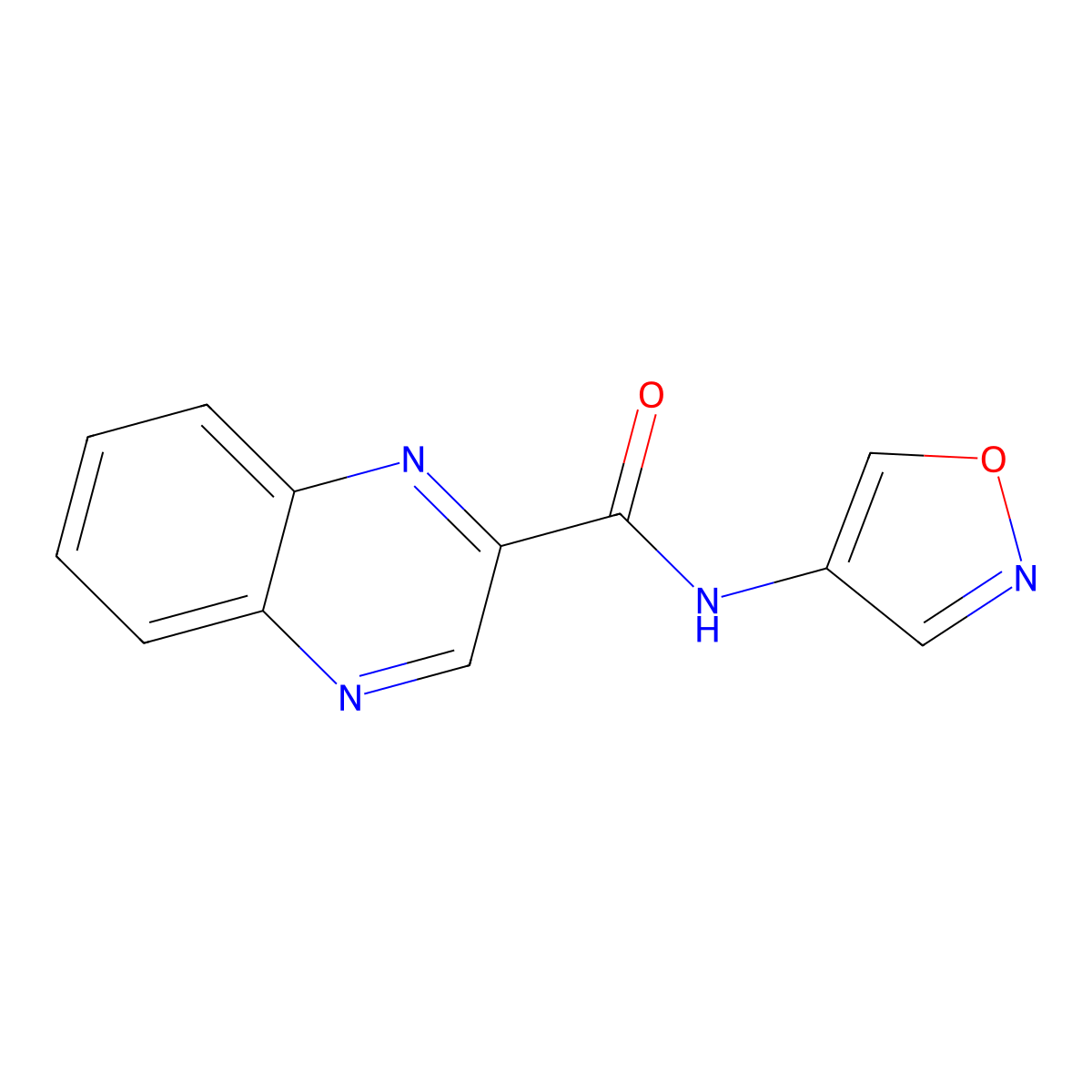 N-(isoxazol-4-yl)quinoxaline-2-carboxamide molecular structure, CAS 1396864-35-9