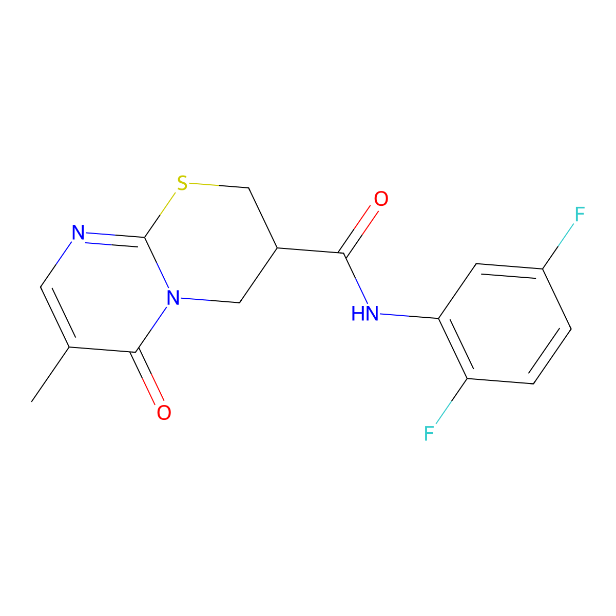 N-(2,5-difluorophenyl)-7-methyl-6-oxo-2,3,4,6-tetrahydropyrimido[2,1-b][1,3]thiazine-3-carboxamide molecular structure, CAS 1396864-78-0