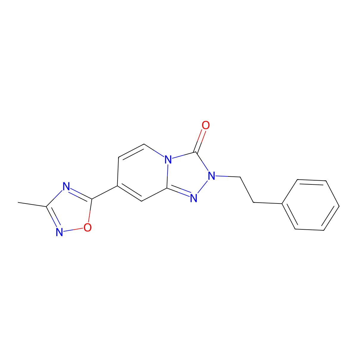 7-(3-methyl-1,2,4-oxadiazol-5-yl)-2-(2-phenylethyl)[1,2,4]triazolo[4,3-a]pyridin-3(2H)-one molecular structure, CAS 1396865-17-0
