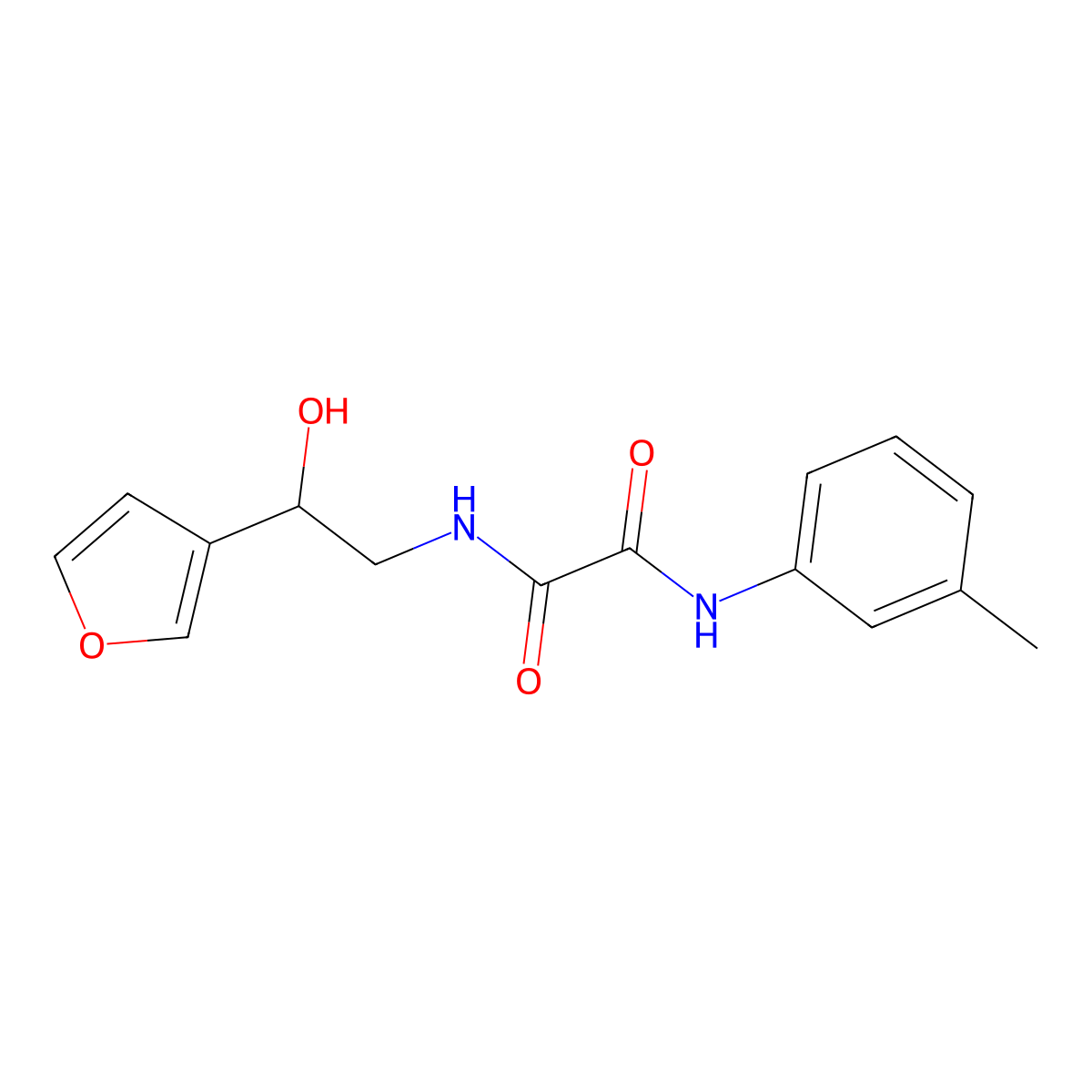 N1-(2-(furan-3-yl)-2-hydroxyethyl)-N2-(m-tolyl)oxalamide molecular structure, CAS 1396865-46-5