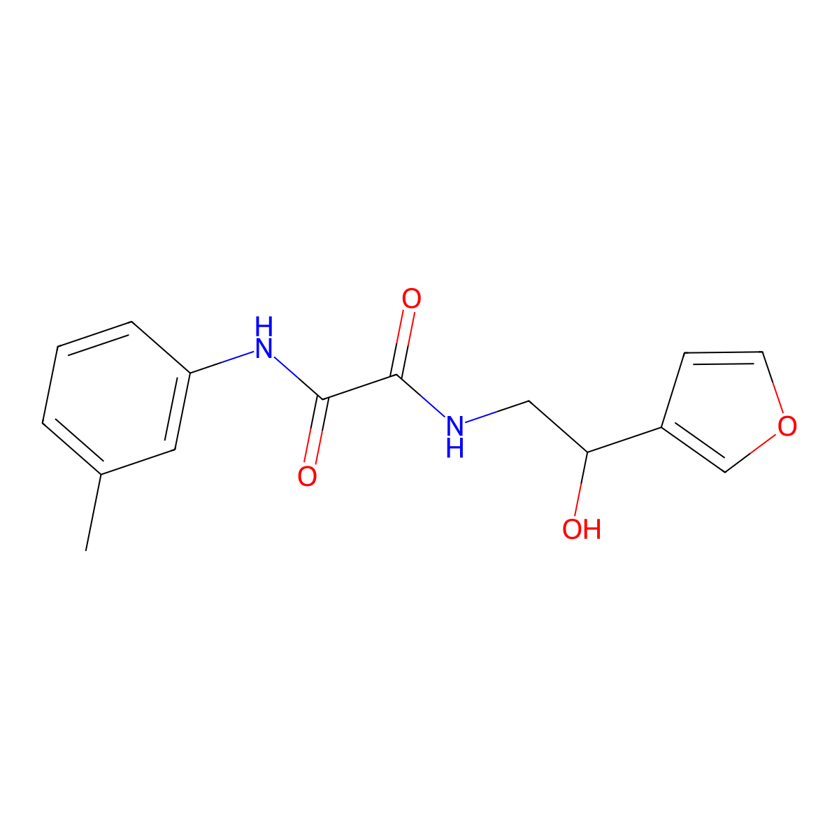 N1-(2-(furan-3-yl)-2-hydroxyethyl)-N2-(m-tolyl)oxalamide molecular structure, CAS 1396865-46-5