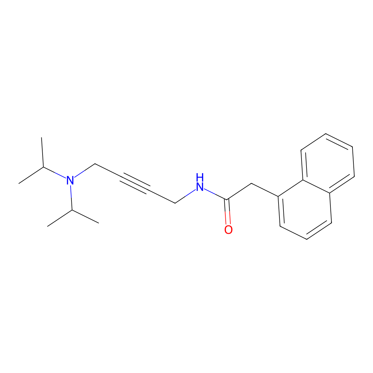 N-(4-(diisopropylamino)but-2-yn-1-yl)-2-(naphthalen-1-yl)acetamide molecular structure, CAS 1396866-00-4