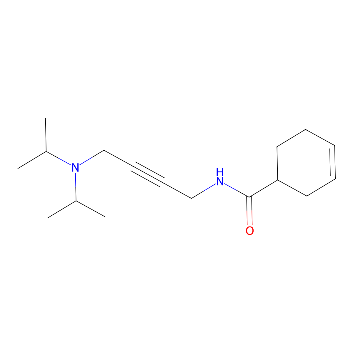 N-{4-[bis(propan-2-yl)amino]but-2-yn-1-yl}cyclohex-3-ene-1-carboxamide molecular structure, CAS 1396866-06-0