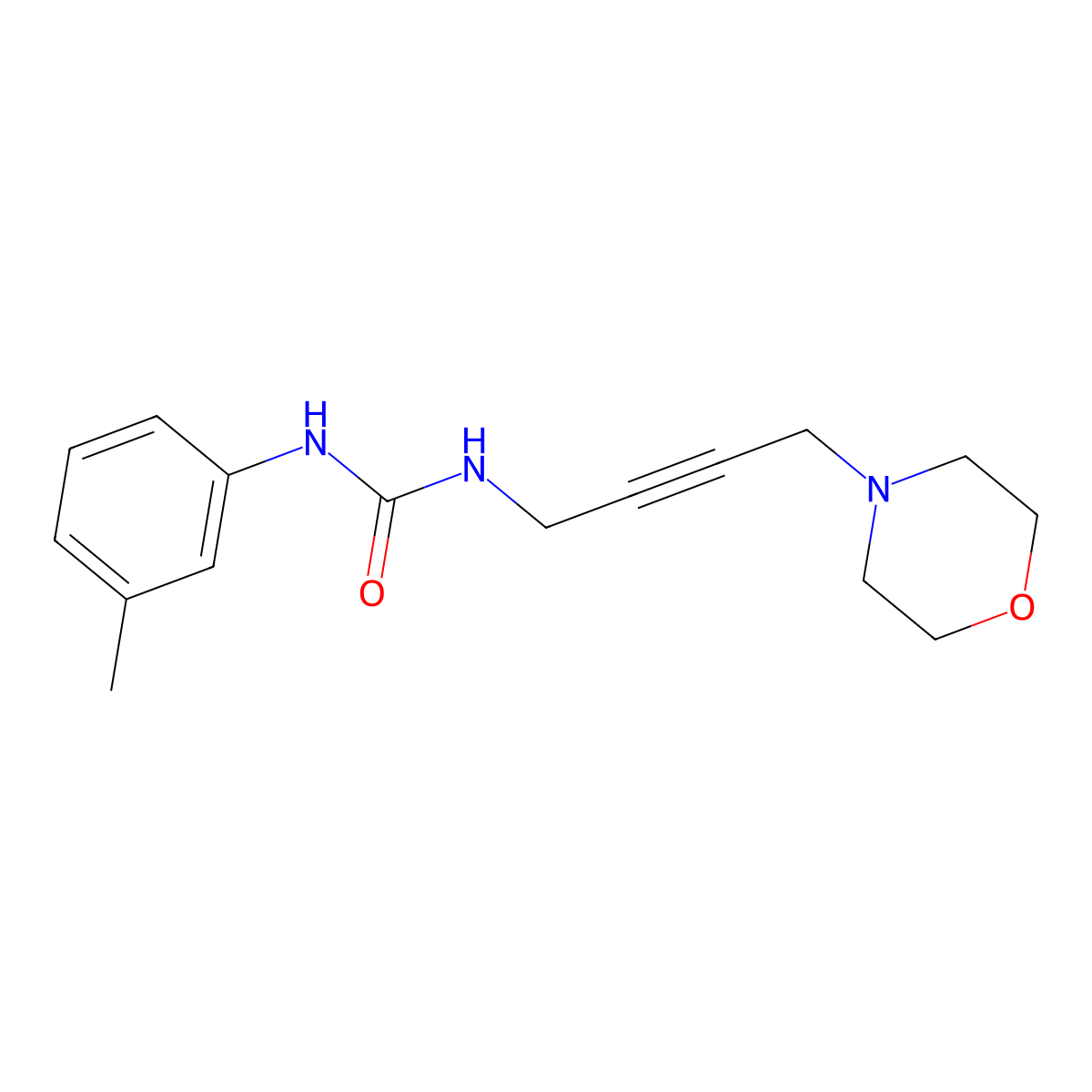 1-(4-Morpholinobut-2-yn-1-yl)-3-(m-tolyl)urea molecular structure, CAS 1396866-62-8
